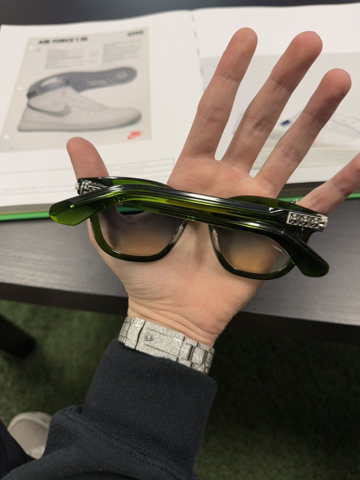Chrome Hearts Chrome Hearts “Smoke Show” Green Sunglasses (NEW) RARE Size ONE SIZE - 2 Thumbnail