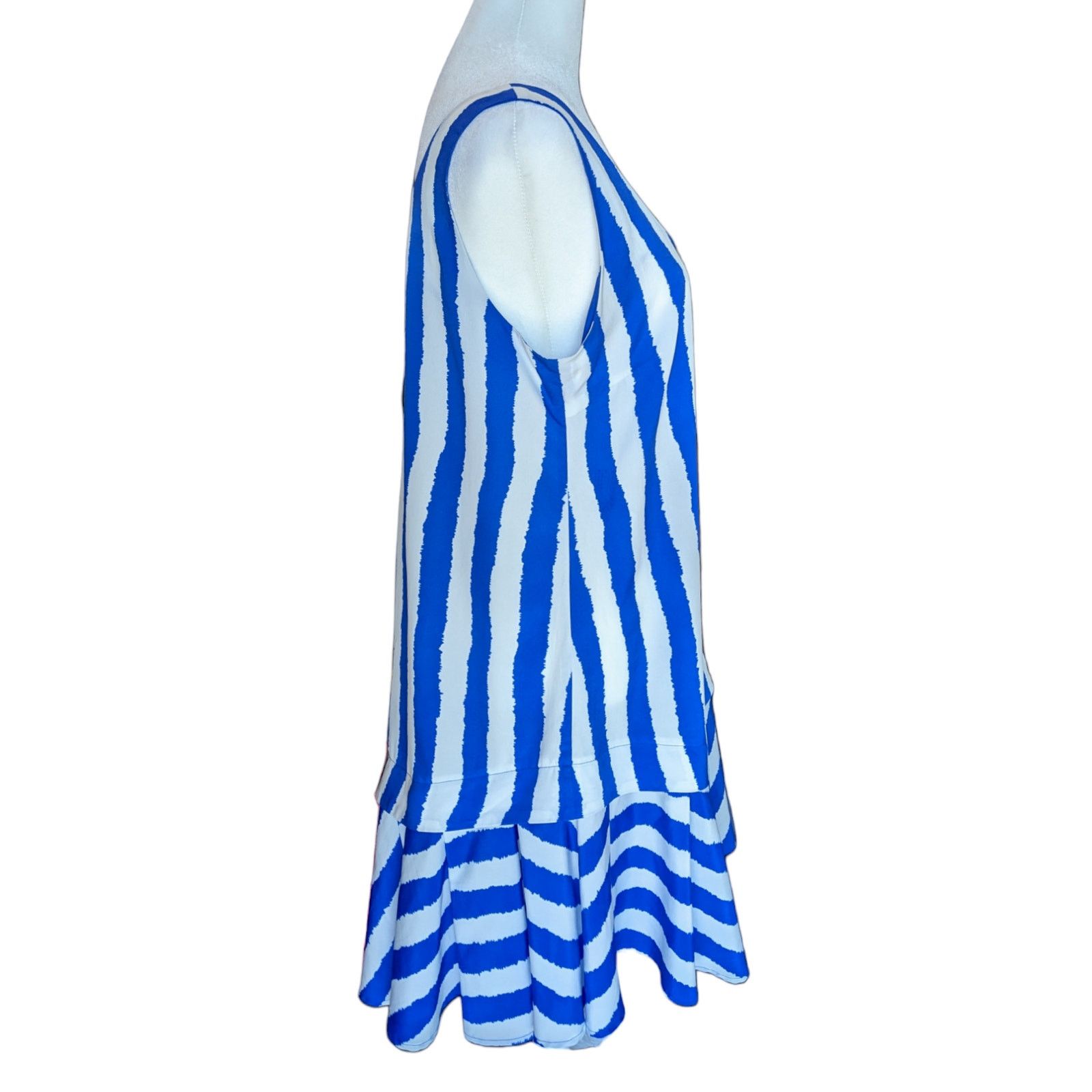 Anthropologie Anthropologie TYLHO Blue Striped Handkerchief Dress Small Size S / US 4 / IT 40 - 3 Thumbnail