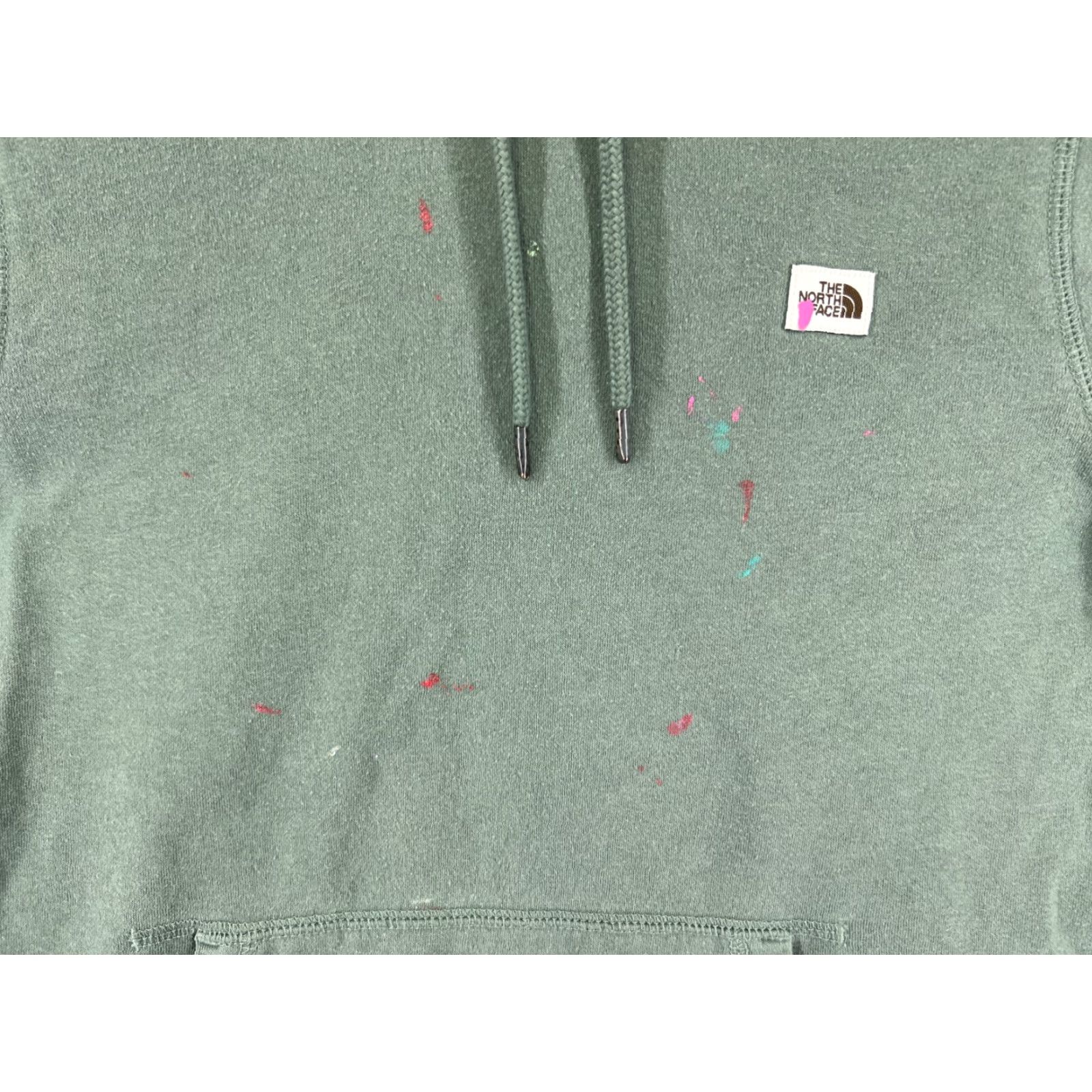 The North Face VINTAGE The North Face Hoodie Womens S Green Logo Pocket Crew Neck Pullover Sweatshirt 34 in Chest Mens/ Womens Size S / US 4 / IT 40 - 6 Thumbnail