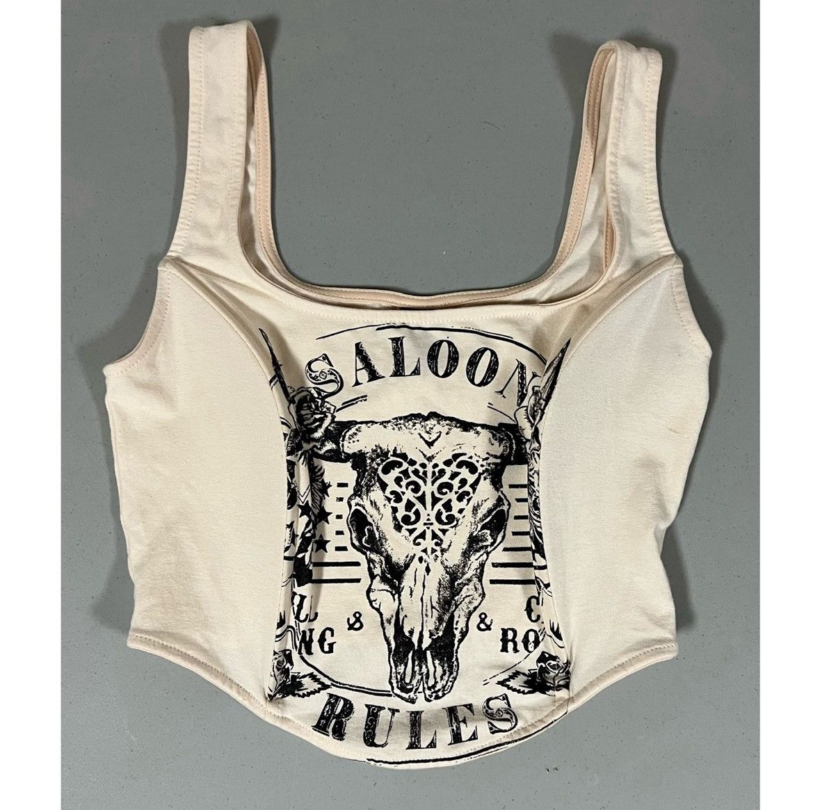 Windsor Smith Windsor ‘Saloon Rules’ Western Skull Crop Top Shirt Size S 🖤 Size S / US 4 / IT 40 - 1 Thumbnail