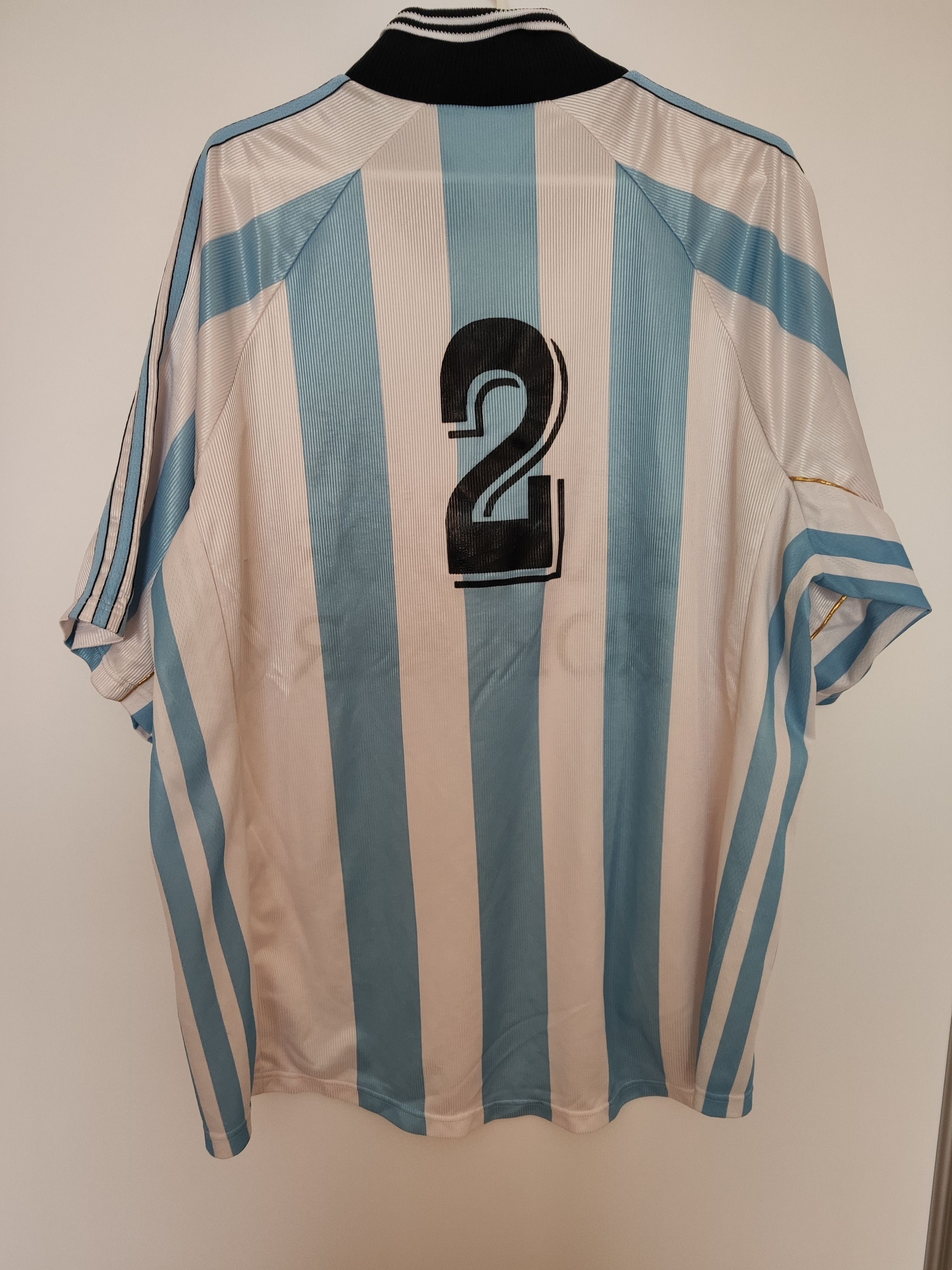 Adidas Vintage Adidas Argentina 1998 Home Jersey w/ Rare Size US XXL / EU 58 / 5 - 6 Thumbnail