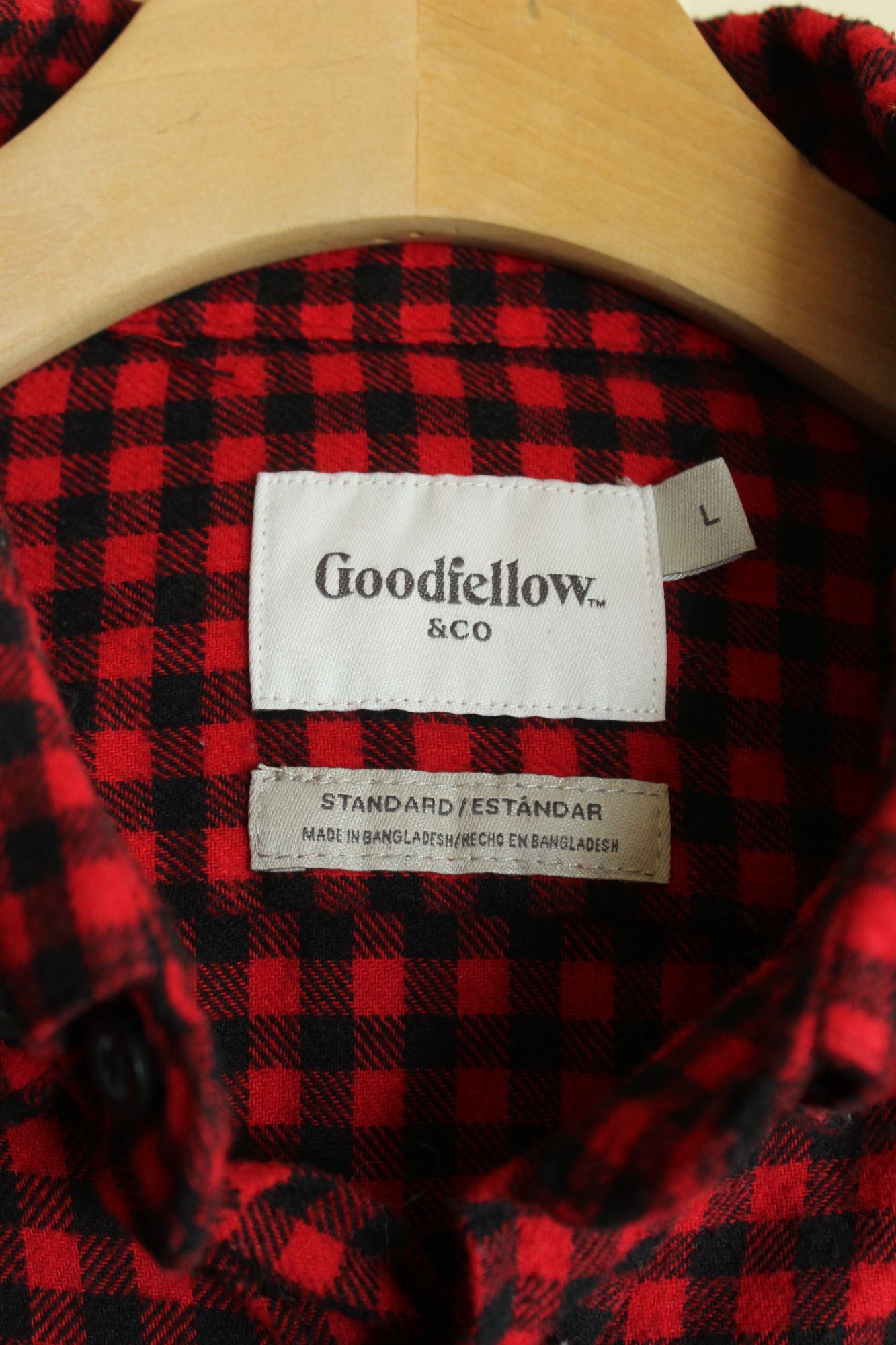 Other Goodfellow & Co Mens, Size L, Red & Black Plaid Button-Up Fl Size US L / EU 52-54 / 3 - 7 Thumbnail