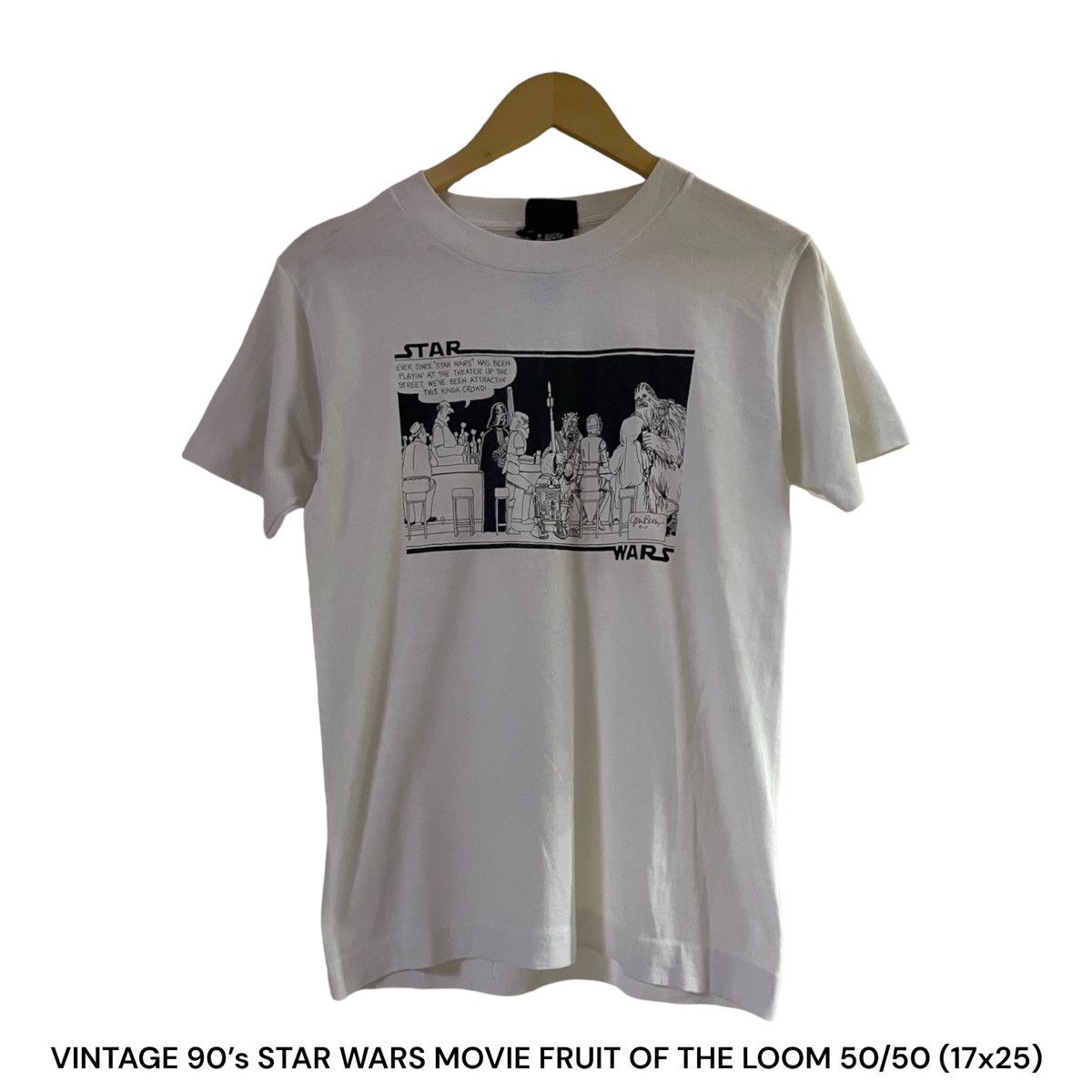 Star Wars × Vintage Vintage 90’s Scene Start Wars Fruit Of The Loom Size US S / EU 44-46 / 1 - 1 Thumbnail
