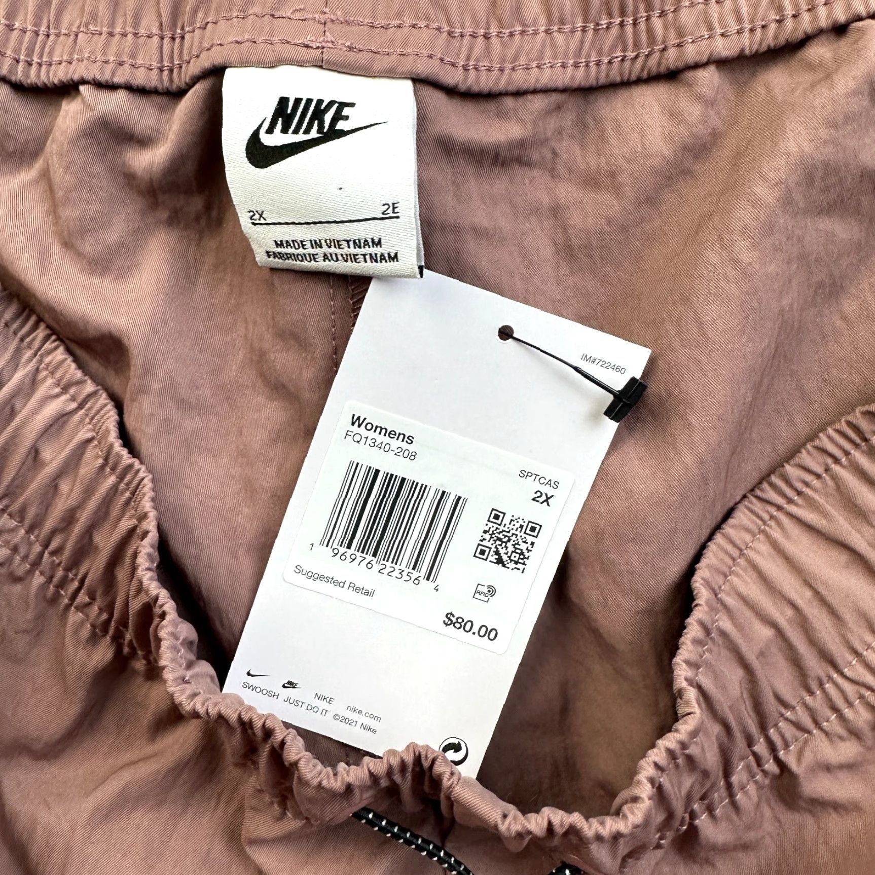 Nike Nike Pants Womens 2X Purple Mauve High Waisted Woven Cargo Shirt? Size 40" / US 18 - 7 Thumbnail