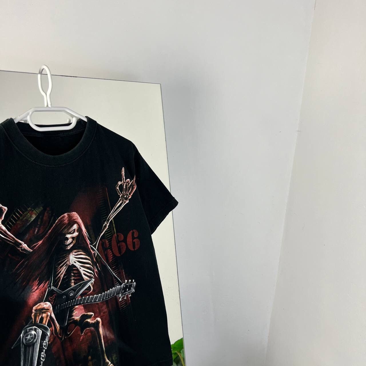 Vintage Vintage Tee 666 Big Print Spiral Skulls Dead Rock Horror Size US M / EU 48-50 / 2 - 3 Thumbnail