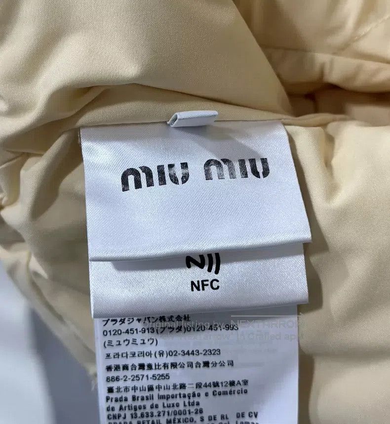 Miu Miu Miu Miu 42 Cheese color logo down jacket Size L / US 10 / IT 46 - 6 Thumbnail
