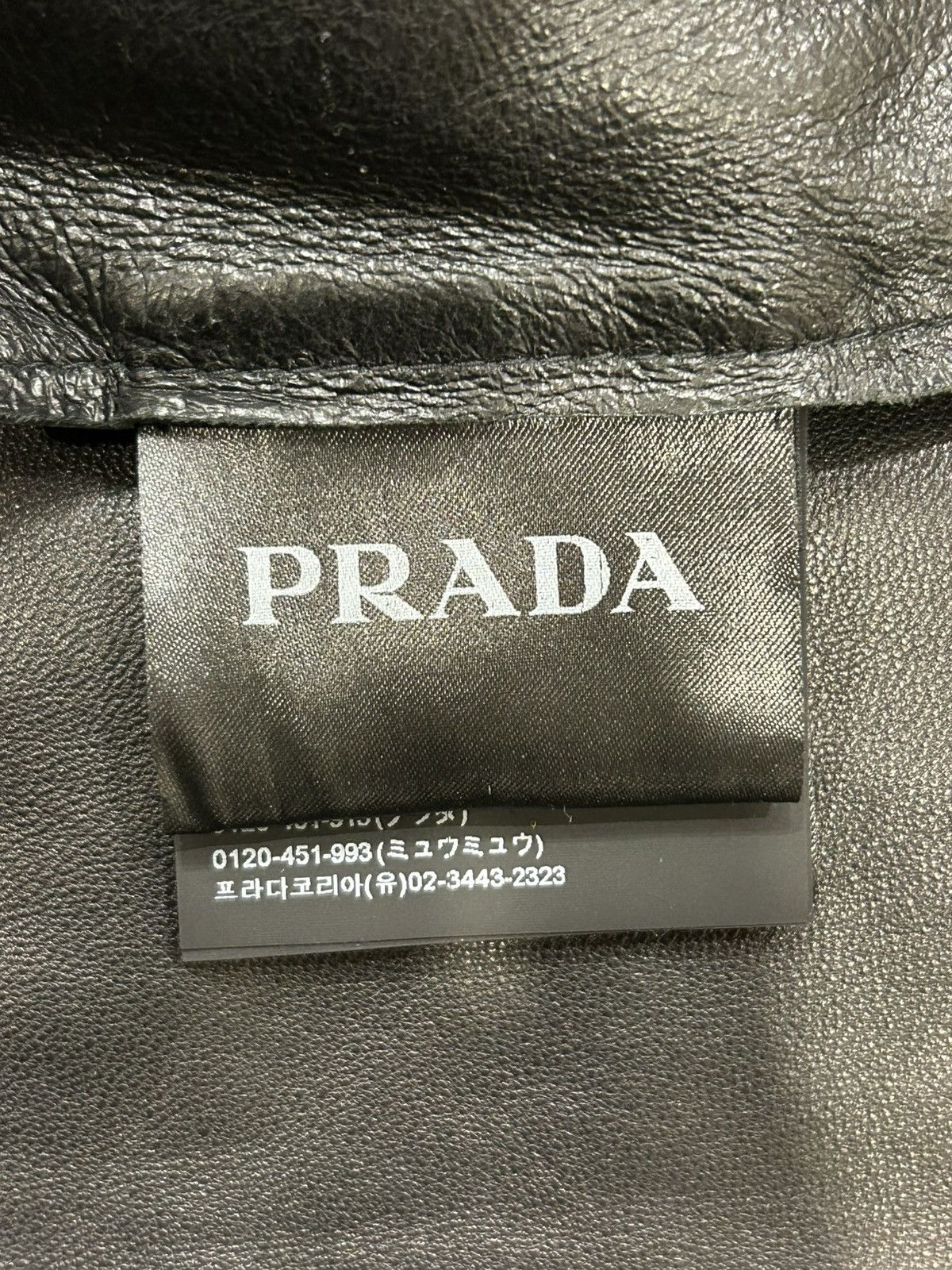 Prada Prada Leather Zip Up Jacket Size US M / EU 48-50 / 2 - 6 Thumbnail