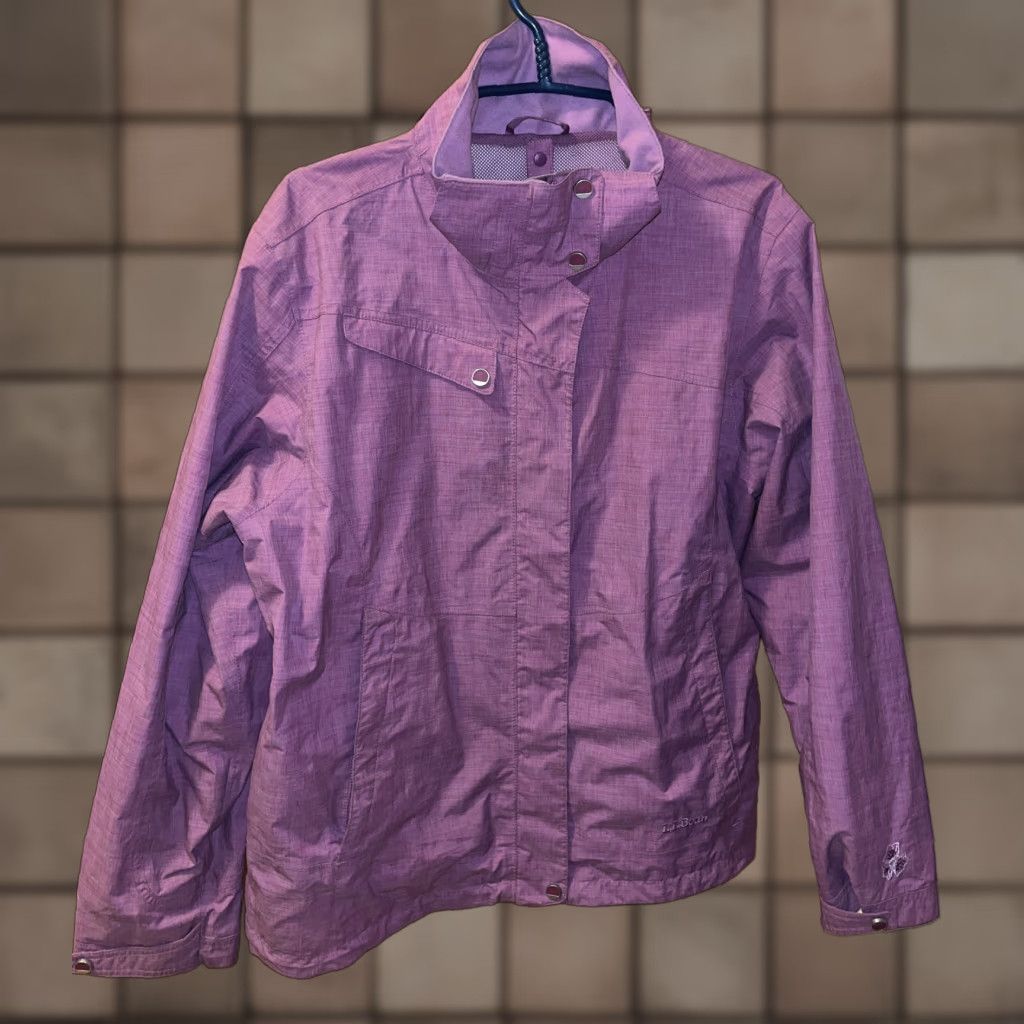 Vintage LL BEAN Womens Windbreaker Coat Purple Large - Regular Size - Full Zip, Pockets - Rain Coat - Outdoor, Maine - Handwashable Coat Size L / US 10 / IT 46 - 1 Thumbnail