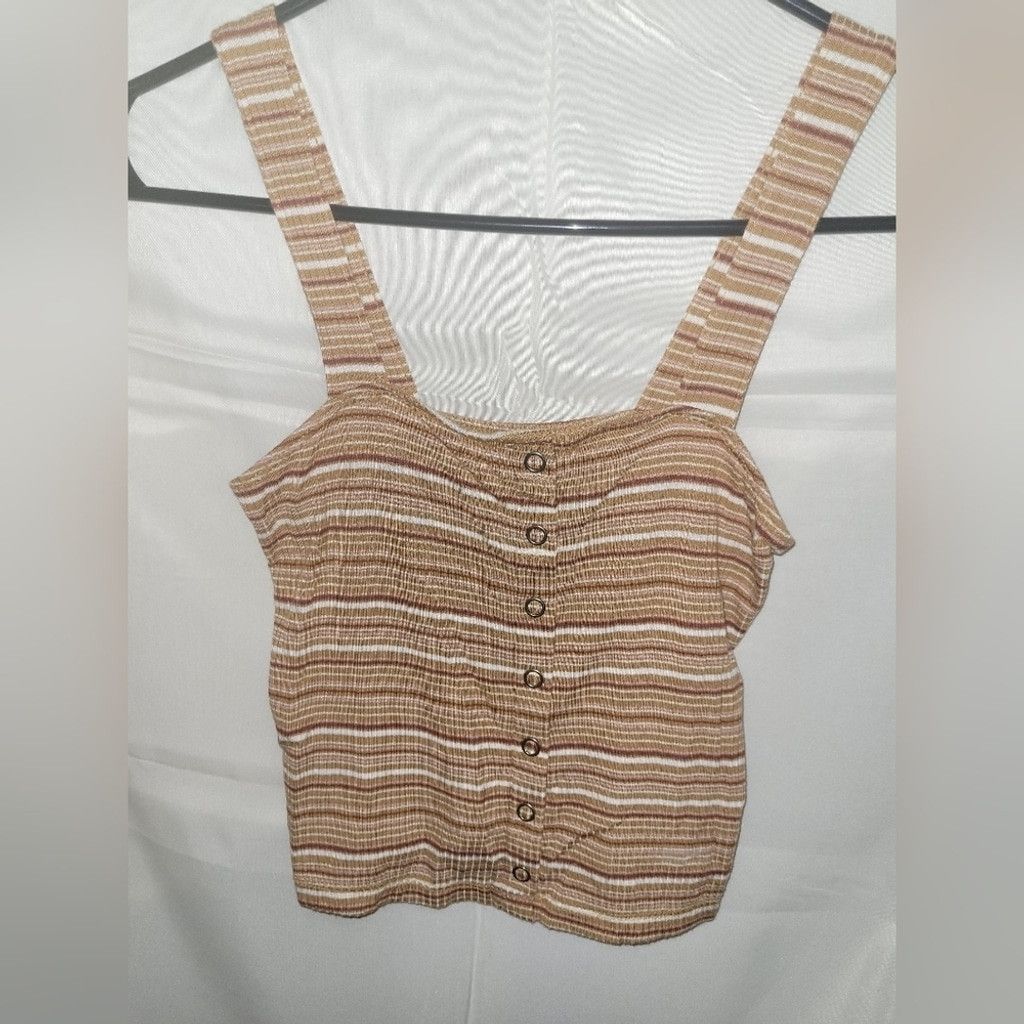 American Eagle Outfitters American Eagle, tank top, striped tank & brown, nwot XS Size XS / US 0-2 / IT 36-38 - 1 Thumbnail