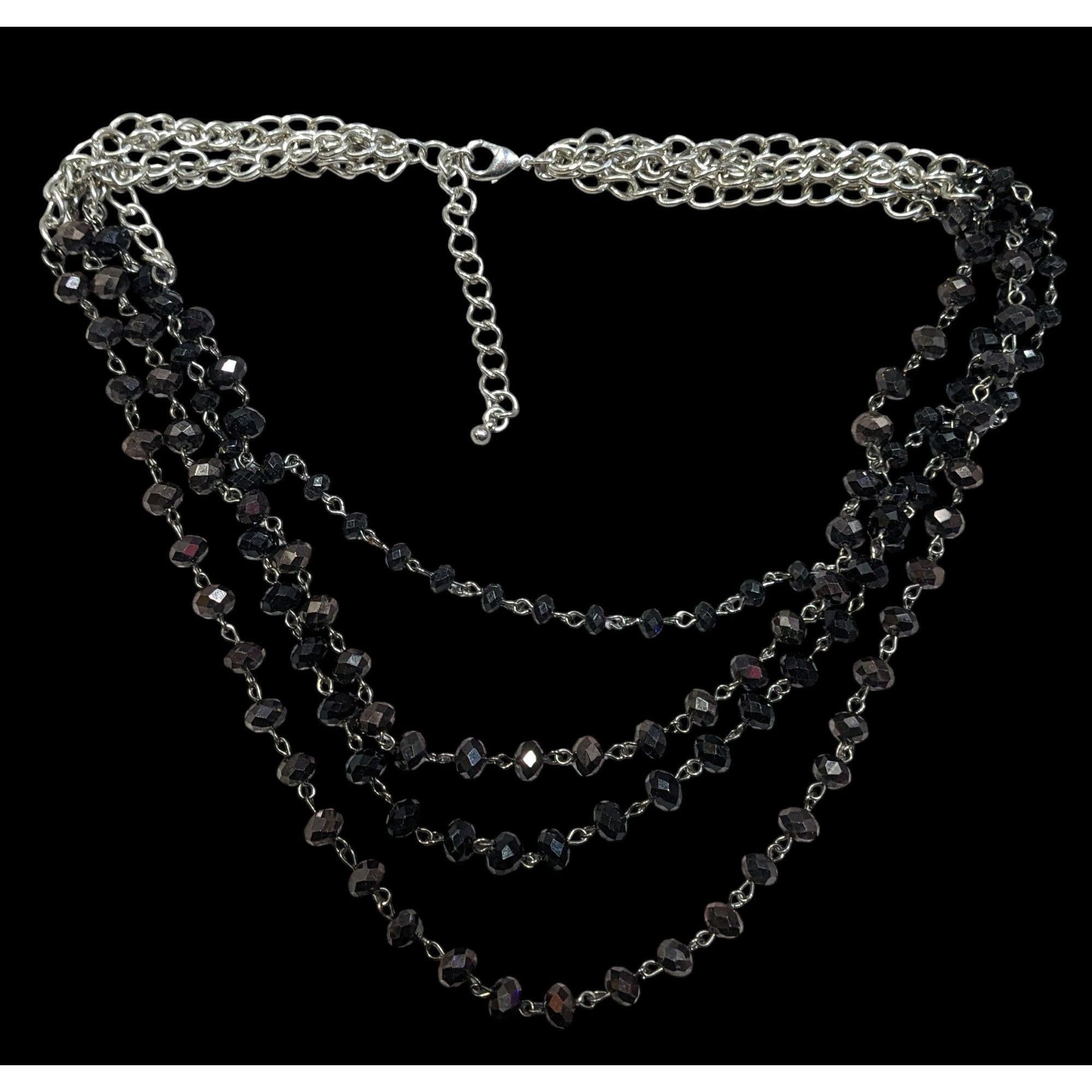 Other Glam Goth Multilayer Faceted Glass Beaded Necklace Size ONE SIZE - 4 Thumbnail