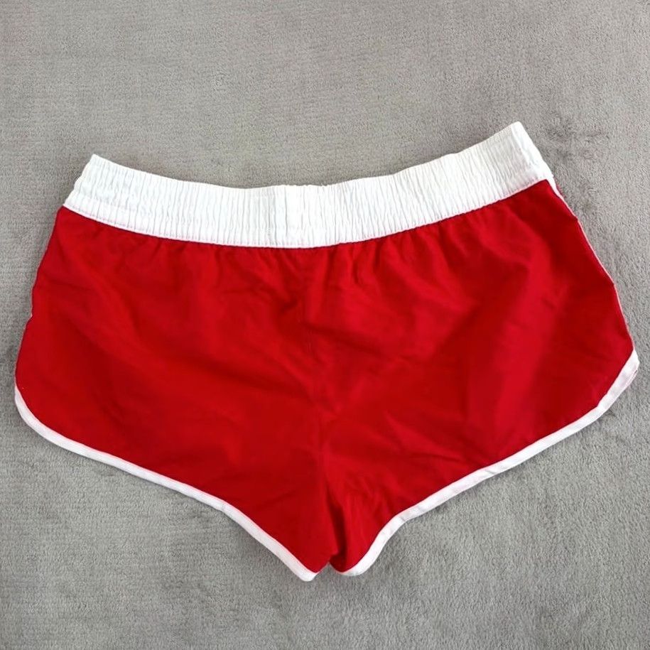Ocean Pacific VINTAGE OP Ocean Pacific Booty Board Shorts Women M Red 2.0in Inseam Quick Dry Logo Beach 80s 90s Retro Ocean Pacific Womens Shorts Regular Happy Size 32" / US 10 / IT 46 - 5 Thumbnail