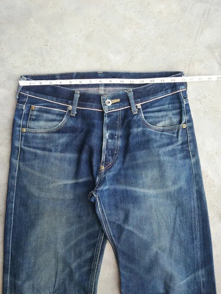 Japanese Brand Vintage Redline Half Selvedge Distresses Jeans 31x32 Size US 31 - 7 Thumbnail