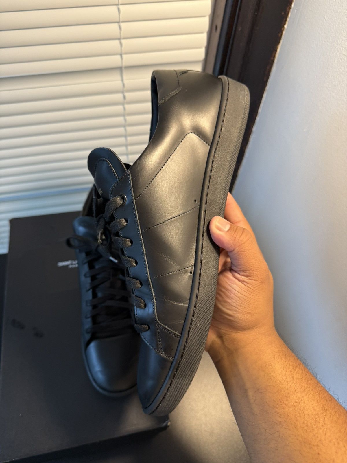 Saint Laurent Paris Saint Laurent Paris Court Classic Sneakers Size 45.5 / 12.5 Size US 12.5 / EU 45-46 - 12 Thumbnail