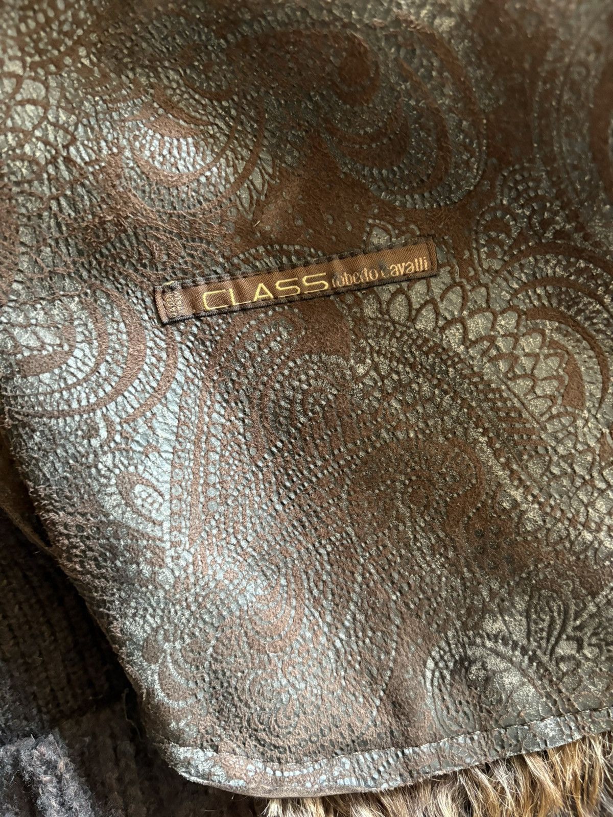 Cavalli Class 100% sheep skin coat IT 52, 100% virgin wool Size US L / EU 52-54 / 3 - 13 Thumbnail