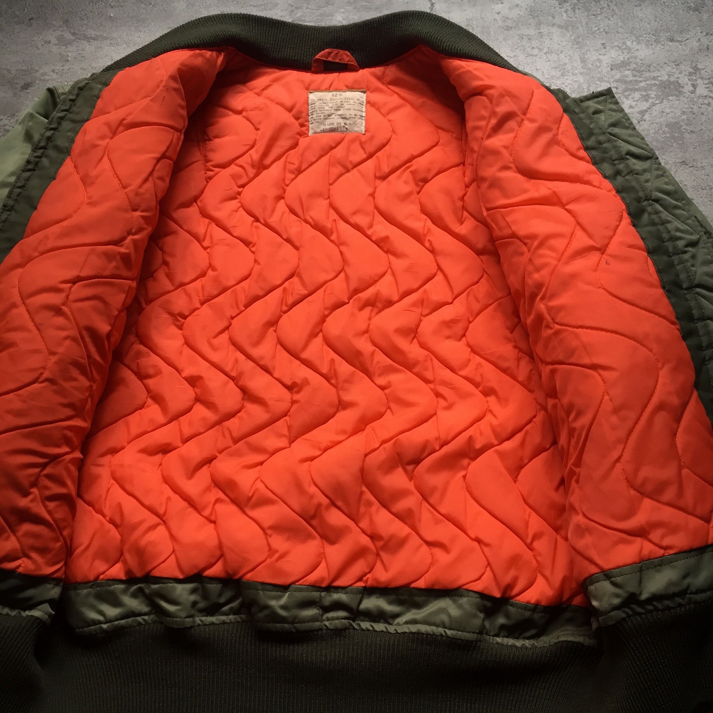 Vintage 60s Bomber Jacket Army Talon Zipper Size 42 M-L Size US L / EU 52-54 / 3 - 7 Thumbnail