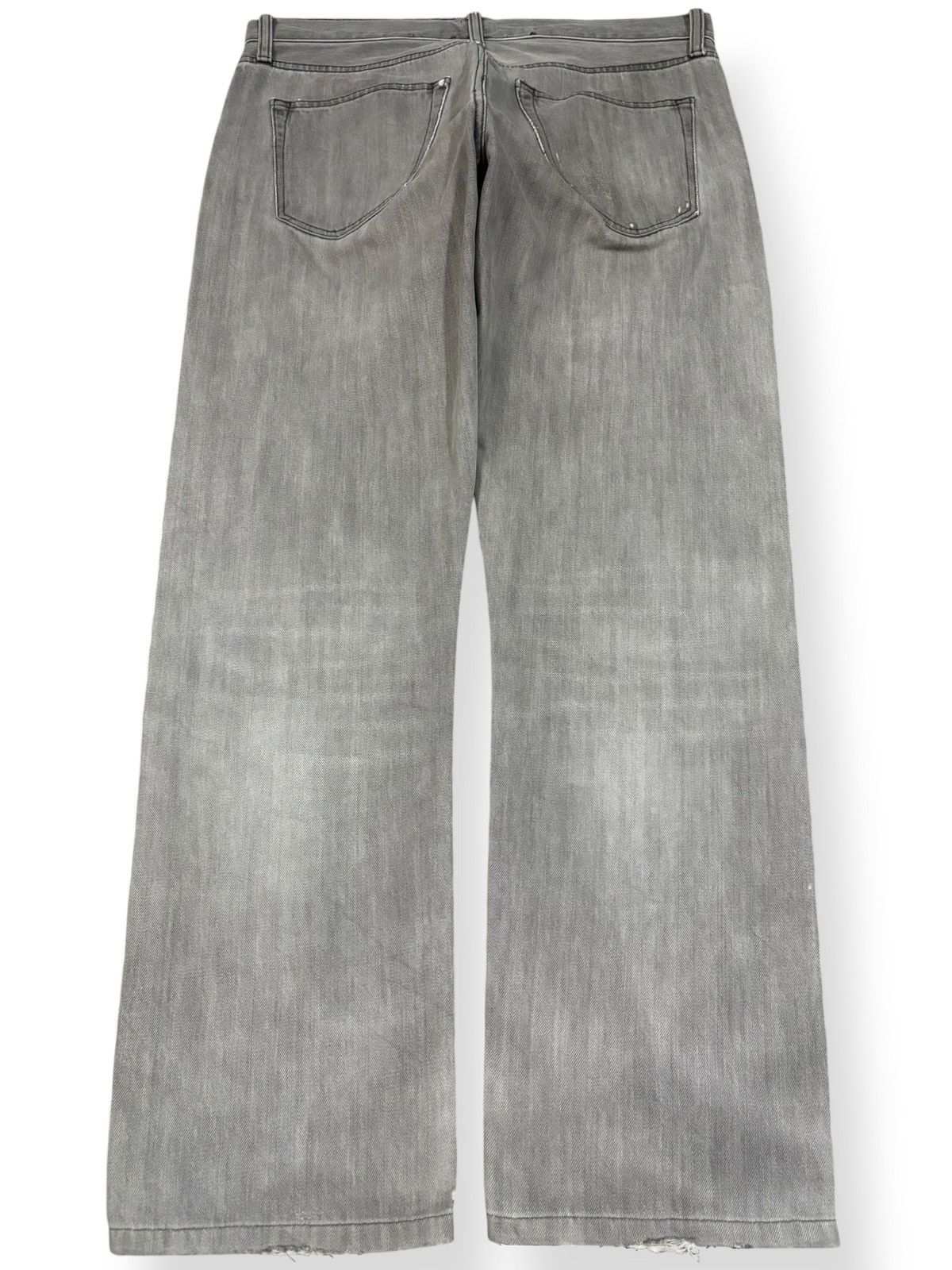 Undercover × Uniqlo Vintage Y2K Uniqlo Selvedge Grey Faded Distressed Jeans Size US 33 - 3 Thumbnail