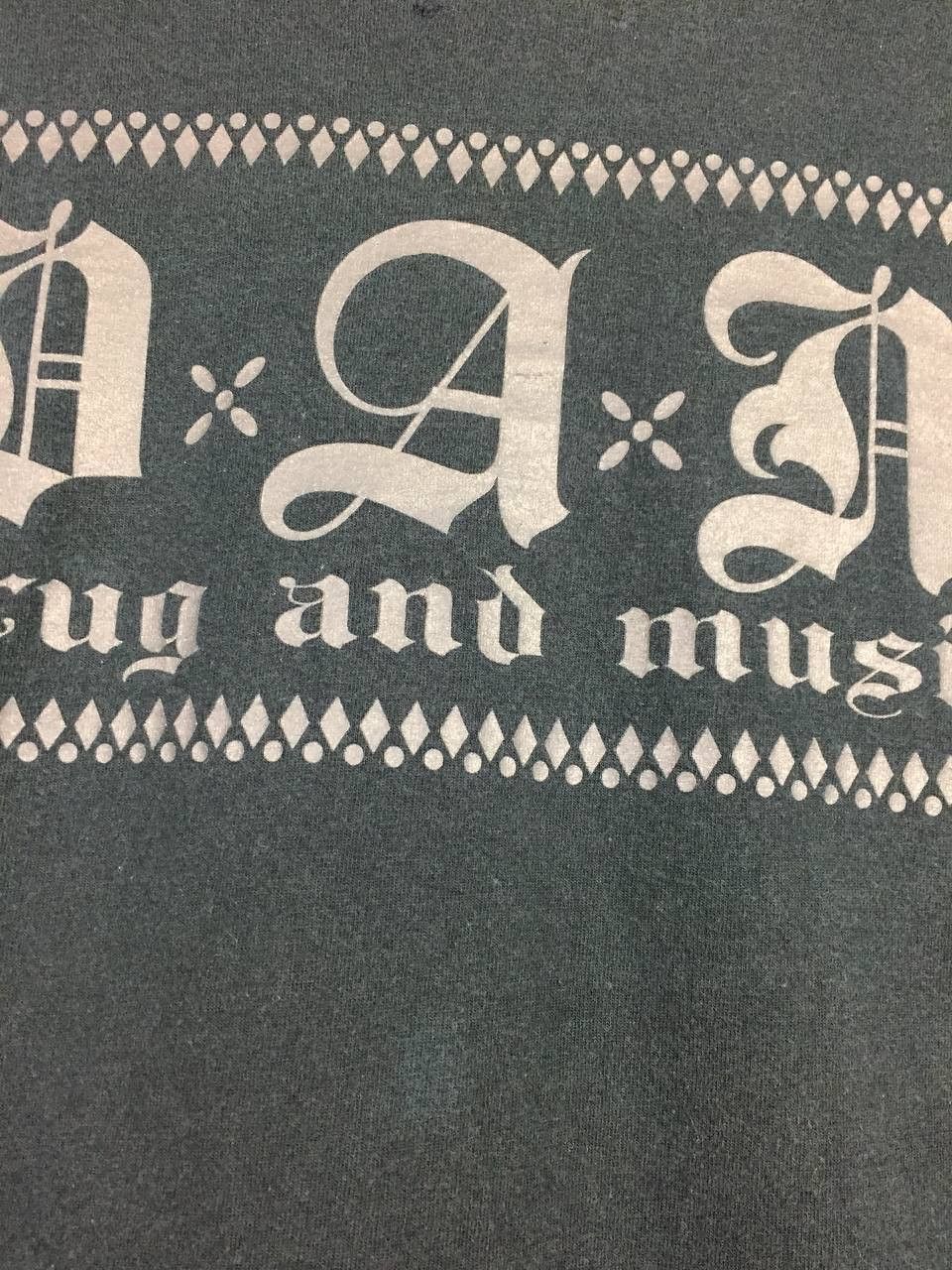 Japanese Brand Vtg Y2K Drug And Music D.A.M Rebel Punk Streetwear Tee Size US L / EU 52-54 / 3 - 4 Thumbnail