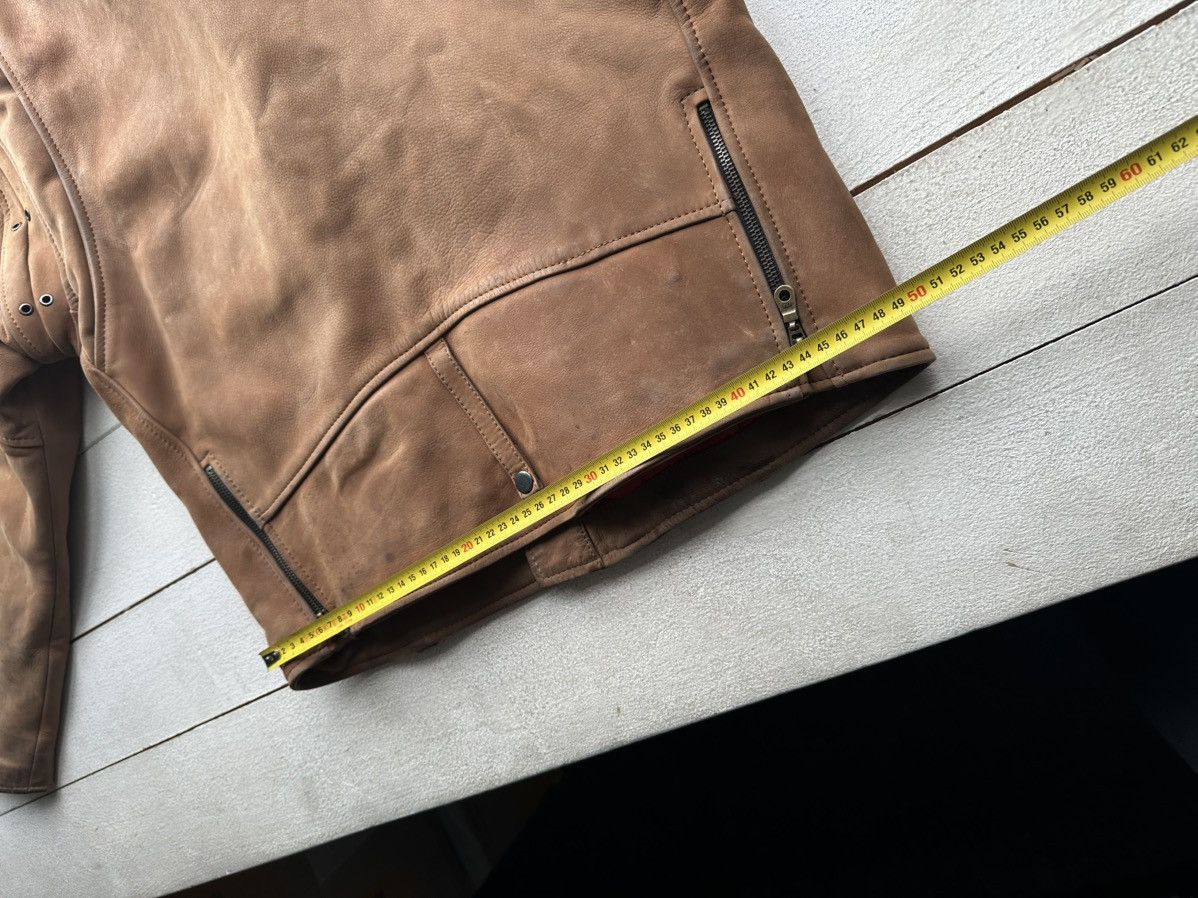 Other 🚨VNTG LEATHER JACKET AVANT GARDE ASYMMETRICAL BROWN MOTO Size US XL / EU 56 / 4 - 19 Thumbnail