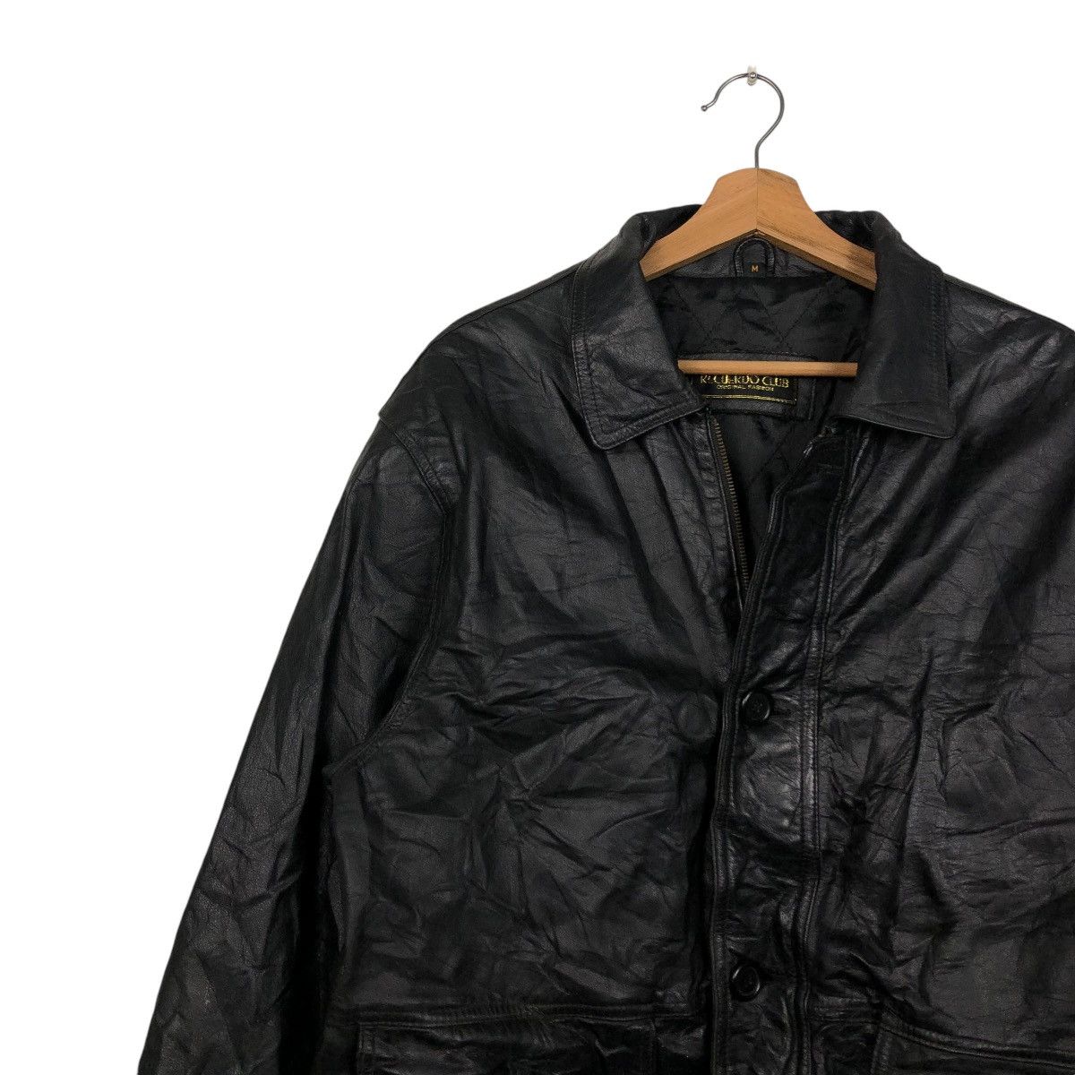 Japanese Brand 🔥VINTAGE BIKER LEATHER JACKET RECUERDO ISSEY MIYAKE Size US M / EU 48-50 / 2 - 9 Thumbnail
