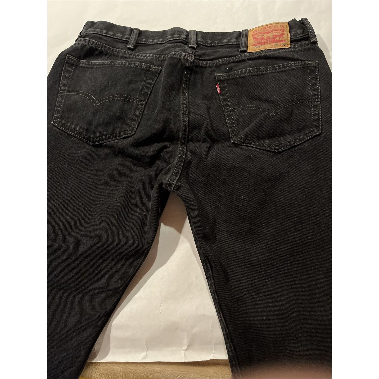 Levi's Levi’s 505 Jeans Mens 36x30 Fit Black Dark Wash Denim Cotton Size US 36 / EU 52 - 9 Thumbnail