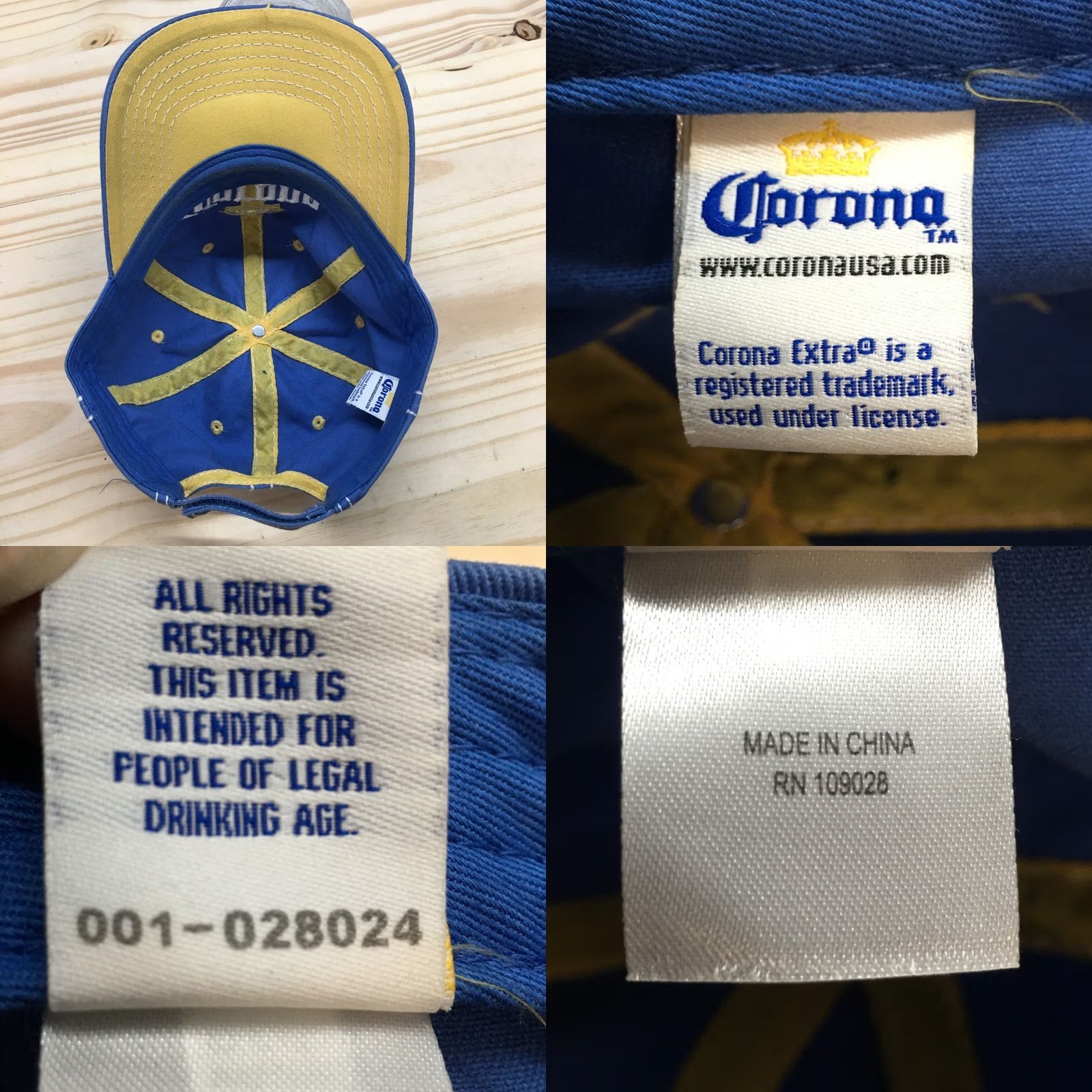 Vintage Corona Extra Baseball Cap Mens Blue OS Adjustable Curved Brim Embroidered Logo Size ONE SIZE - 8 Thumbnail
