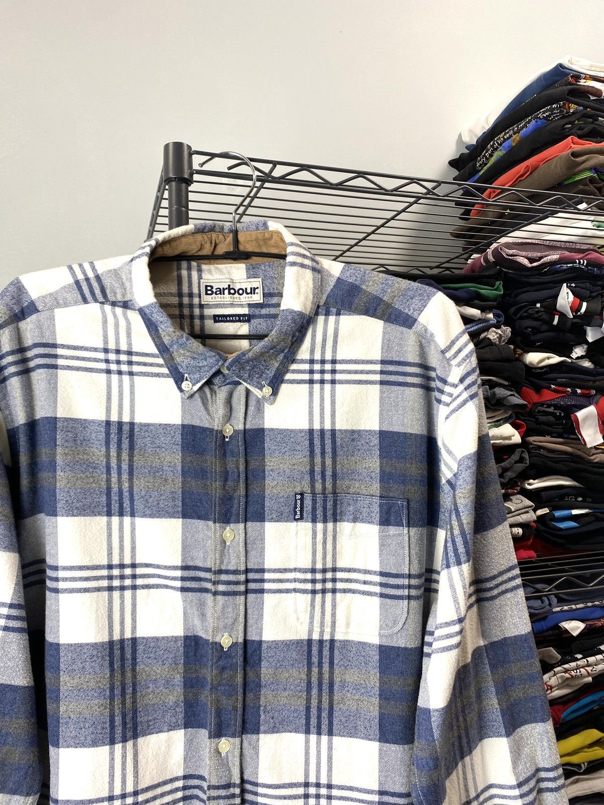 Barbour Vintage Barbour Flannel Shirt Plaid Checkered Size US XL / EU 56 / 4 - 2 Thumbnail