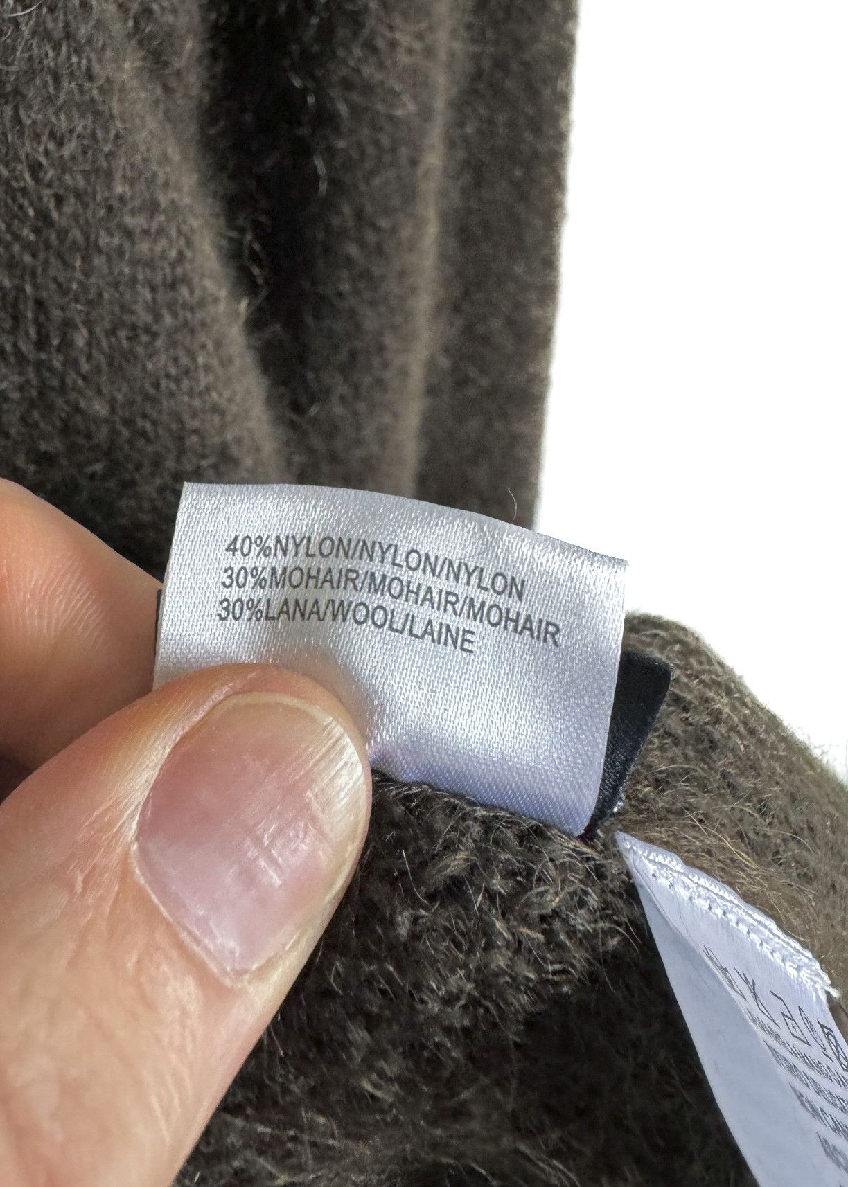 Neil Barrett Neil Barrett Olive Green Mohair-blend Sweater Size US XL / EU 56 / 4 - 5 Thumbnail