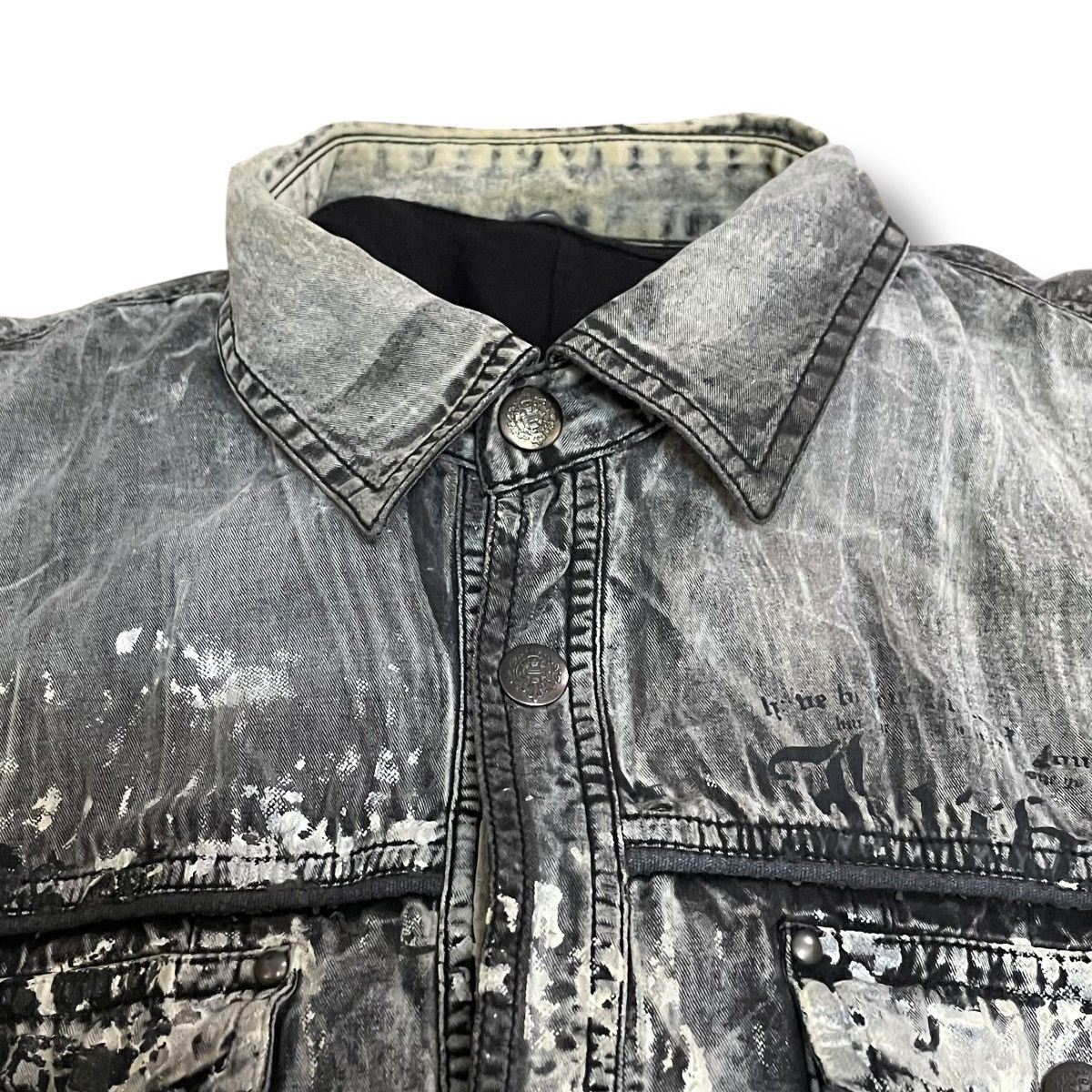In The Attic 🇯🇵 IN THE ATTIC POEM PUNK GOTHIC DOUBLE LAYER JACKET Size US L / EU 52-54 / 3 - 3 Thumbnail