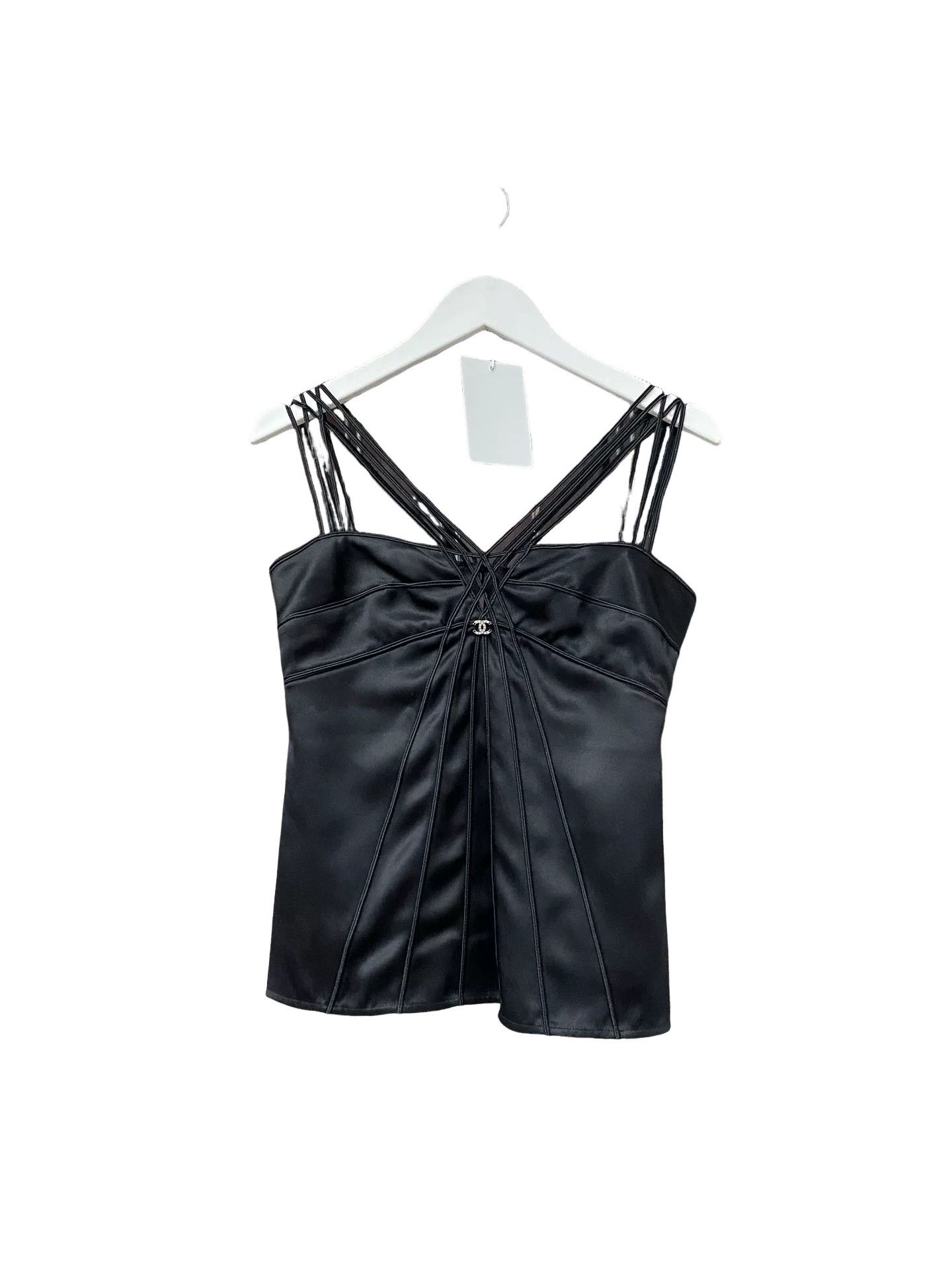 Chanel Chanel CC Logo Satin Camisole Size 34 Size XS / US 0-2 / IT 36-38 - 1 Thumbnail