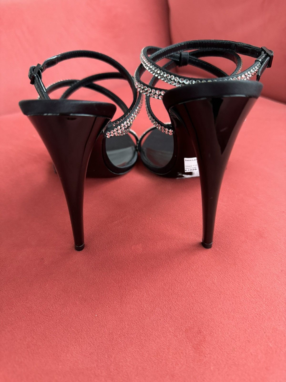 Saint Laurent Paris Saint Laurent Georgia rhinestone embellished sandals, 37 It Size US 7 / IT 37 - 12 Thumbnail