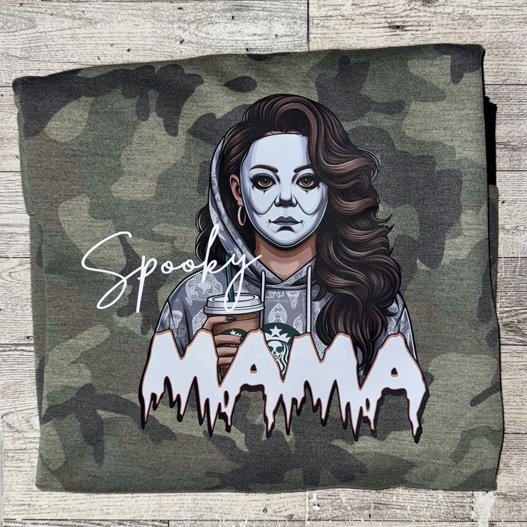 Other Spooky Mama, Coffee & Halloween, Camo Bomber Style Jacket Size S / US 4 / IT 40 - 3 Thumbnail