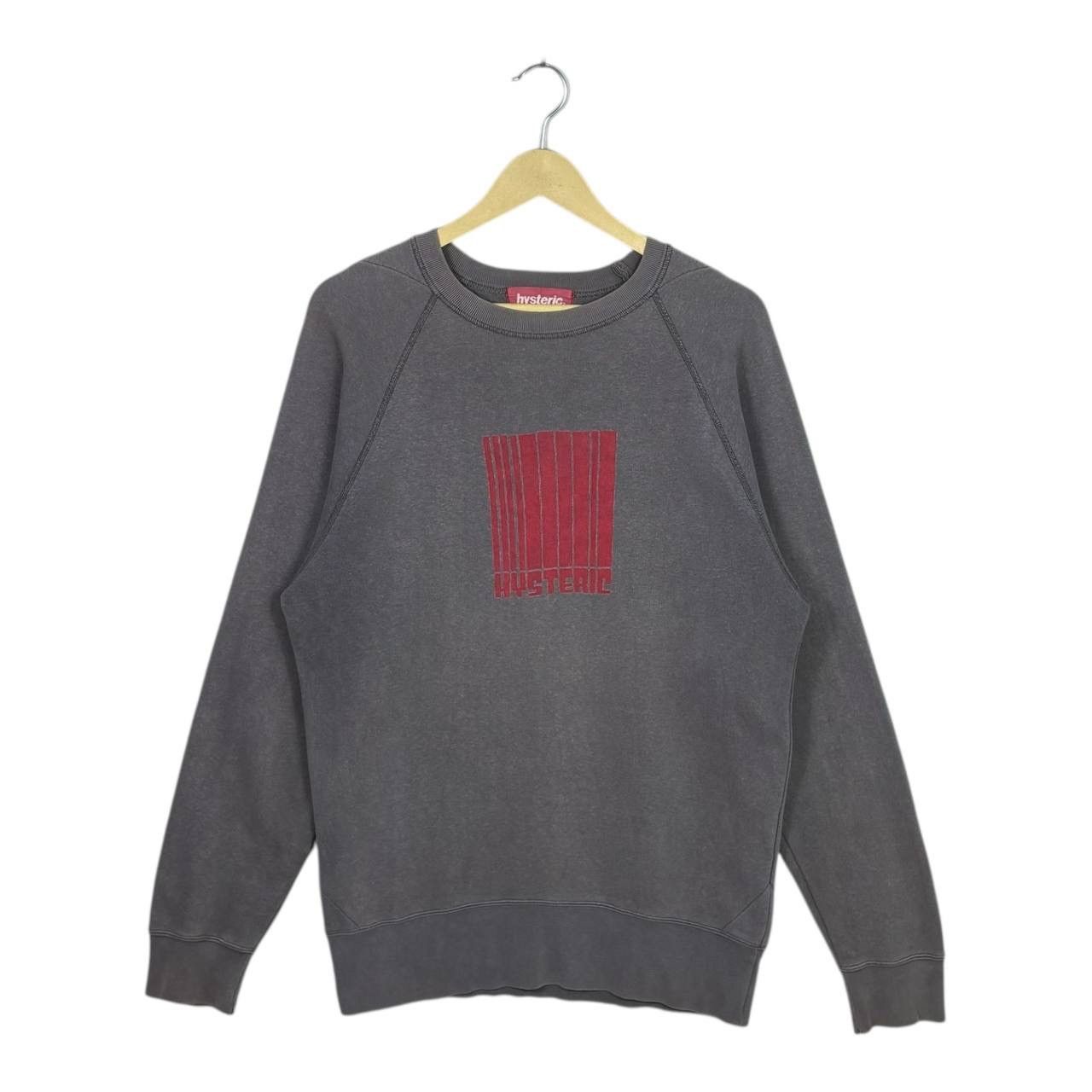 Hysteric Glamour Vtg 90s Hysteric Glamour Barcode Logo Sweatshirt Gray Size M Size US M / EU 48-50 / 2 - 1 Thumbnail