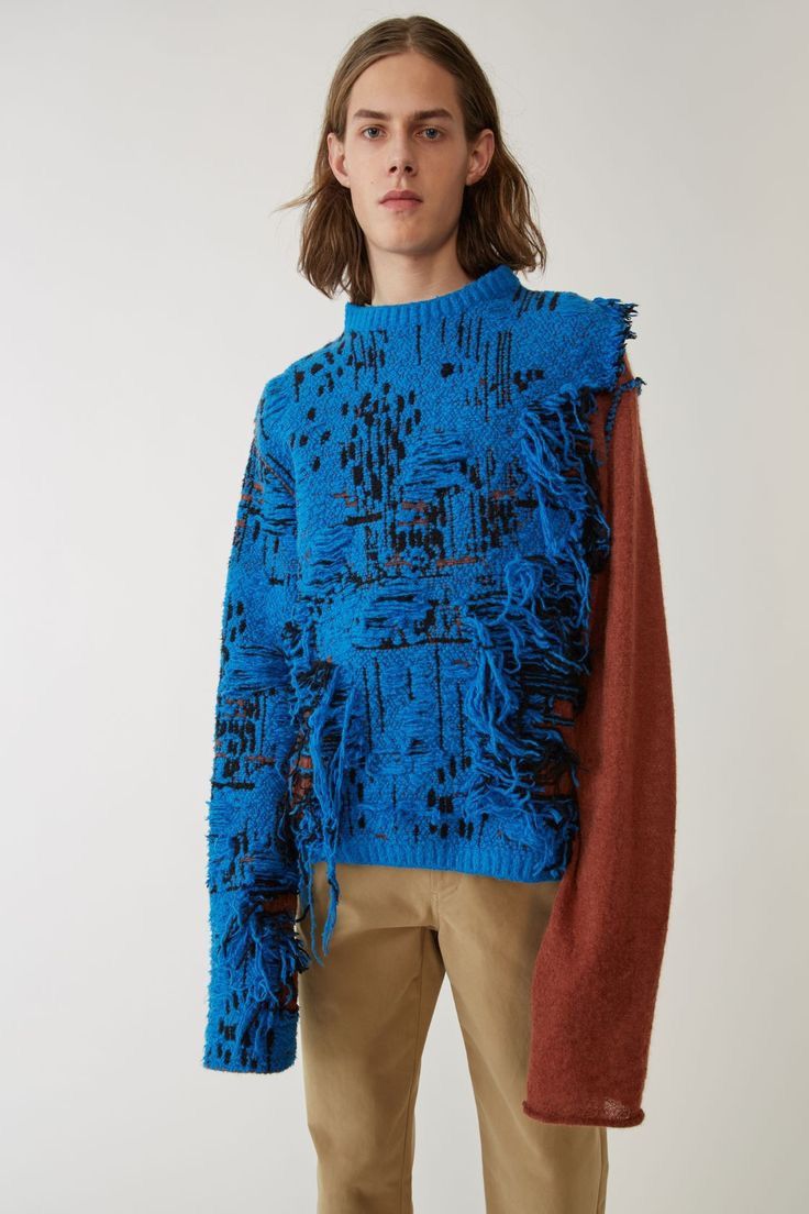 Acne Studios Acne Studios Tri-coloured Sweater Blue Melange Size US M / EU 48-50 / 2 - 4 Thumbnail
