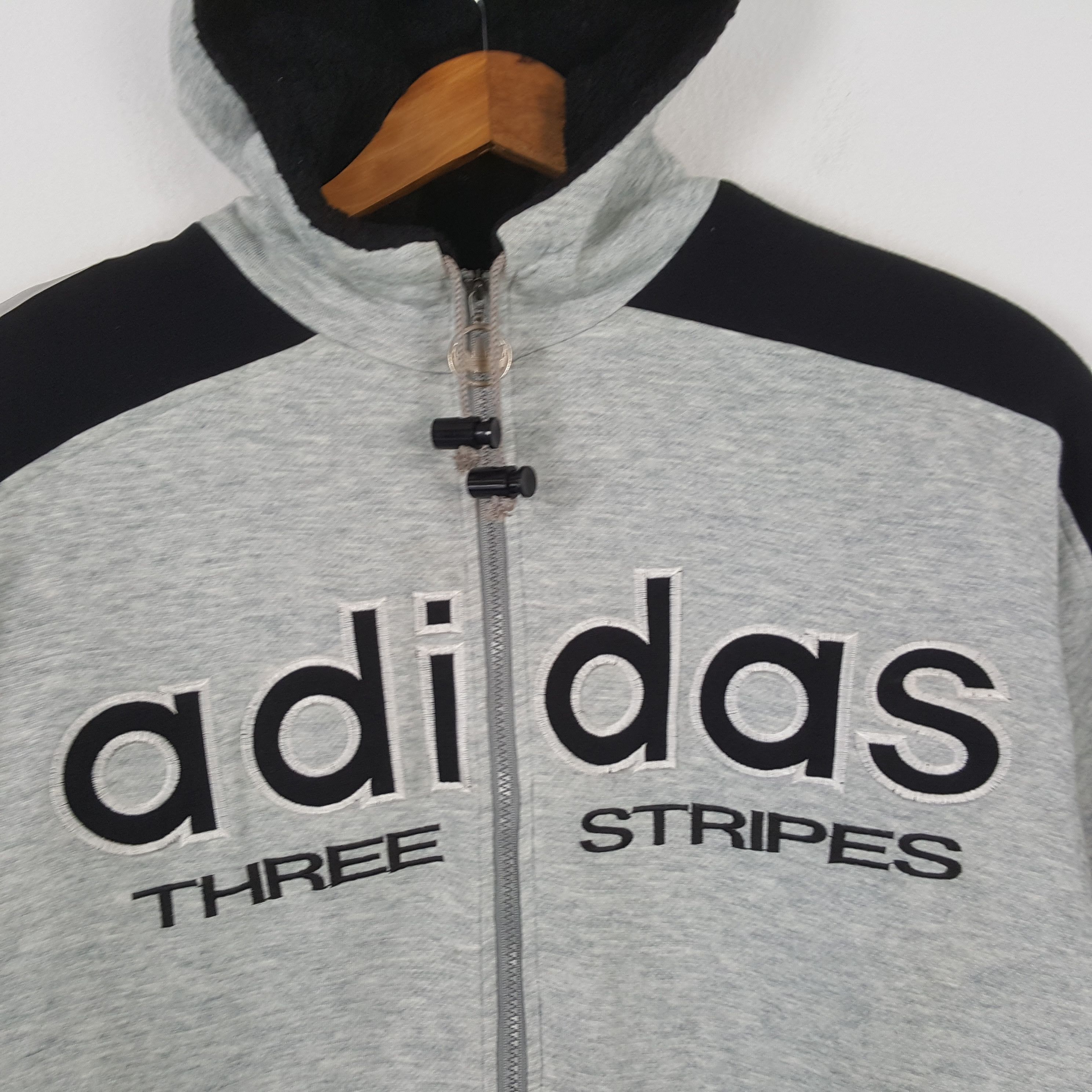 Adidas × Vintage Vintage ADIDAS Sportswear Big Logo Hoodies Jacket c282n9 Size US XL / EU 56 / 4 - 2 Thumbnail