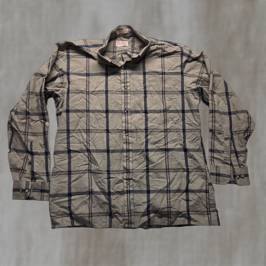 Vintage VINTAGE The Fox Collection Shirt Long Sleeve Men L Large Brown Check Checkered Button Up Size US L / EU 52-54 / 3 - 1 Thumbnail