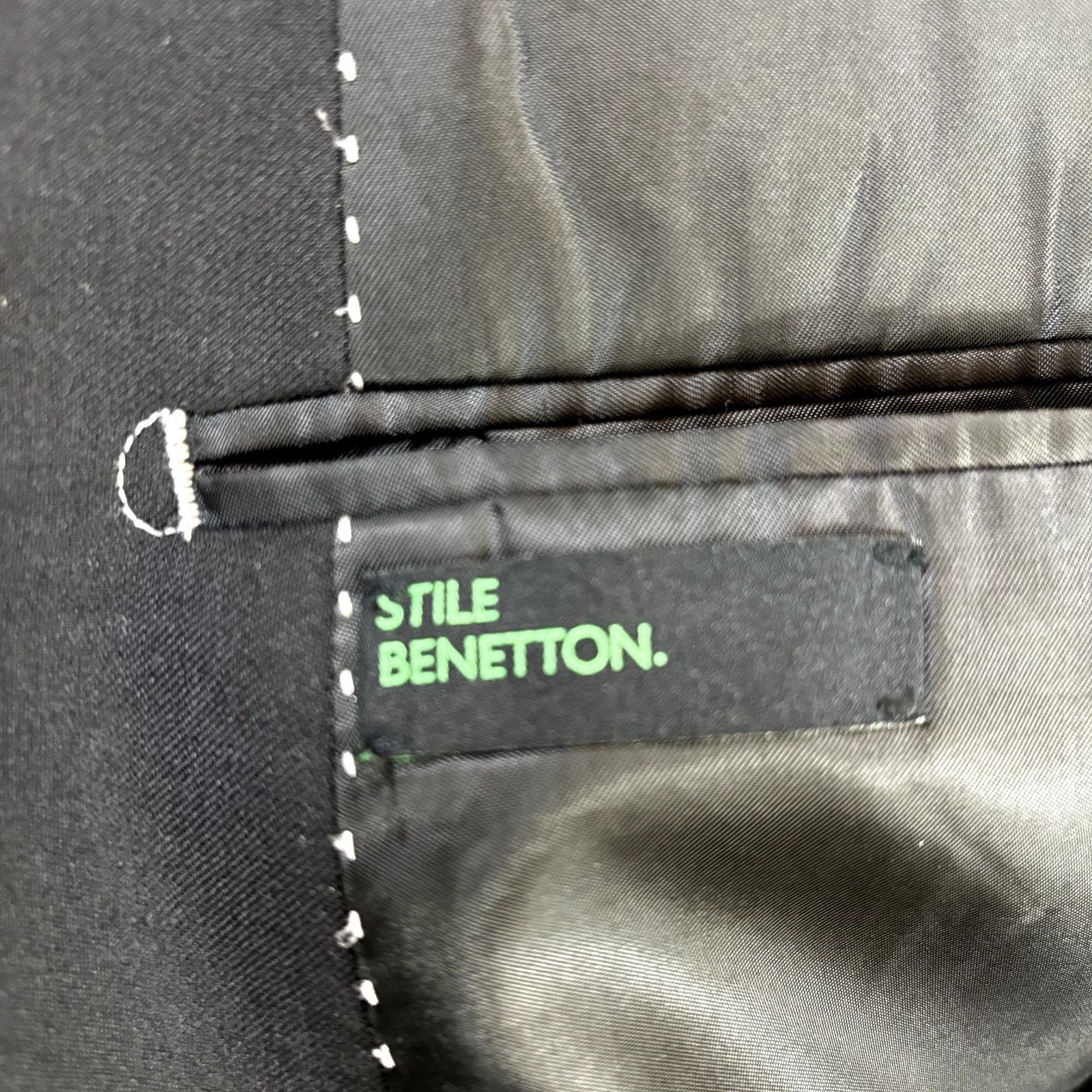 Benetton Style of Benetton Sport Coat Blazer 50 EU/40 US Wool Blend S Size 50R - 5 Thumbnail