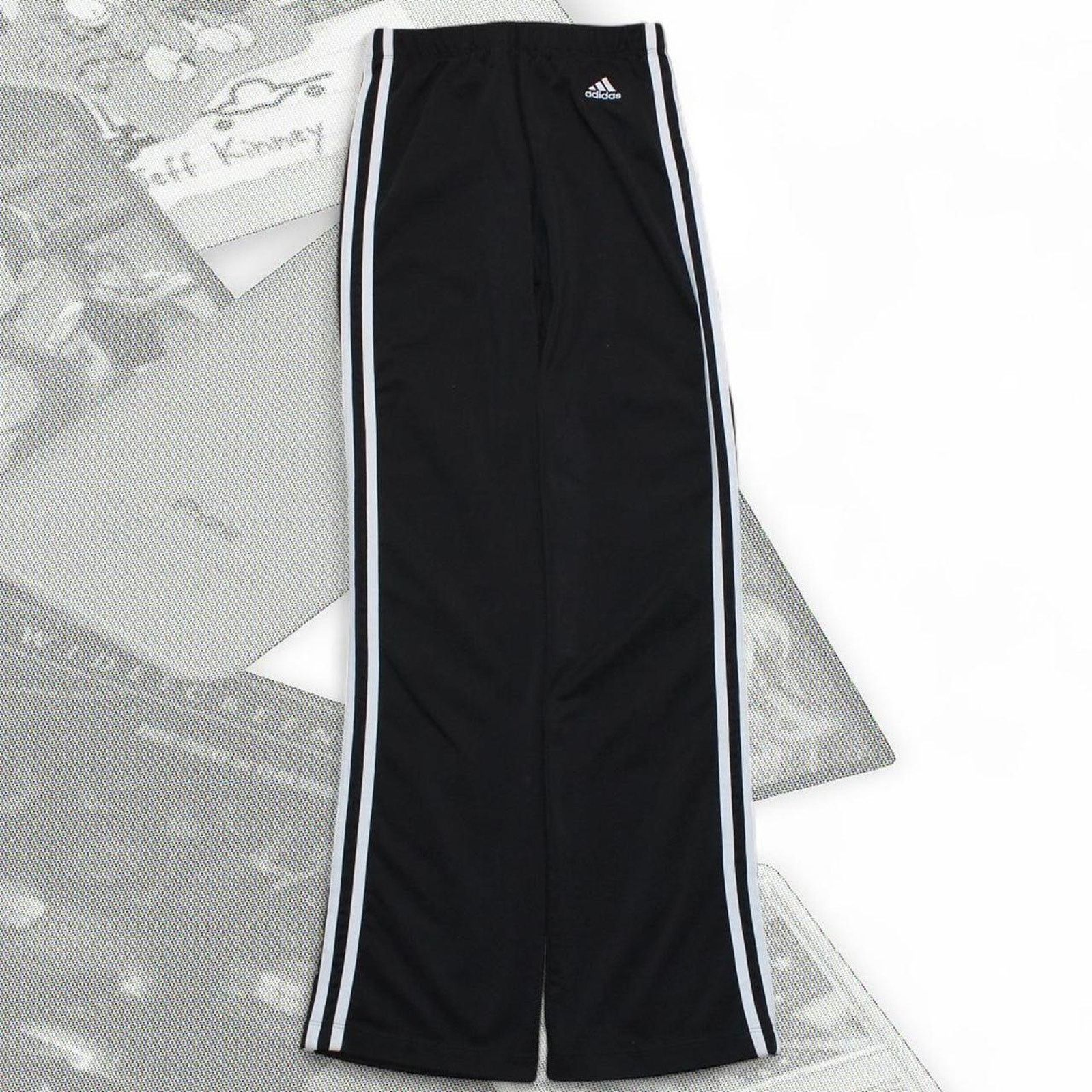 Adidas Y2K Black/White Adidas Climacool Striped Athletic Yoga Pants Size 30" / US 8 / IT 44 - 8 Thumbnail