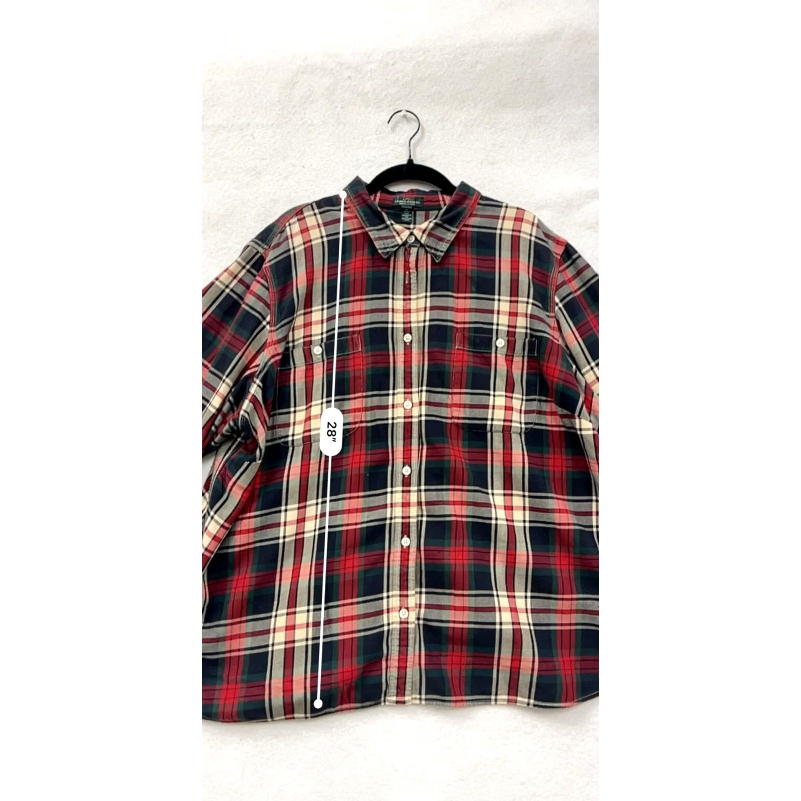 CO Womens 3XL Lauren Jeans Co Ralph Lauren Red & Green Plaid Button-Up Shirt, Cotton Flannel, Long Sleeve, 3XL, Womens, Red Size 40" / US 18 - 7 Thumbnail