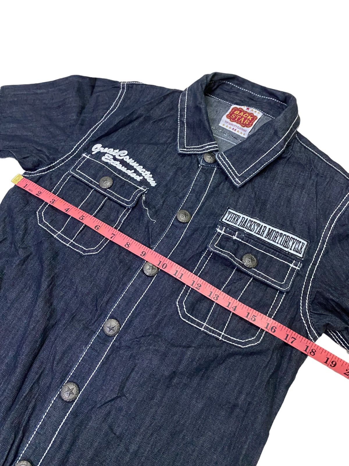 Japanese Brand 💥Vtg Japanese Brand Back Star Overalls Denim Size 34" / US 12 / IT 48 - 7 Thumbnail
