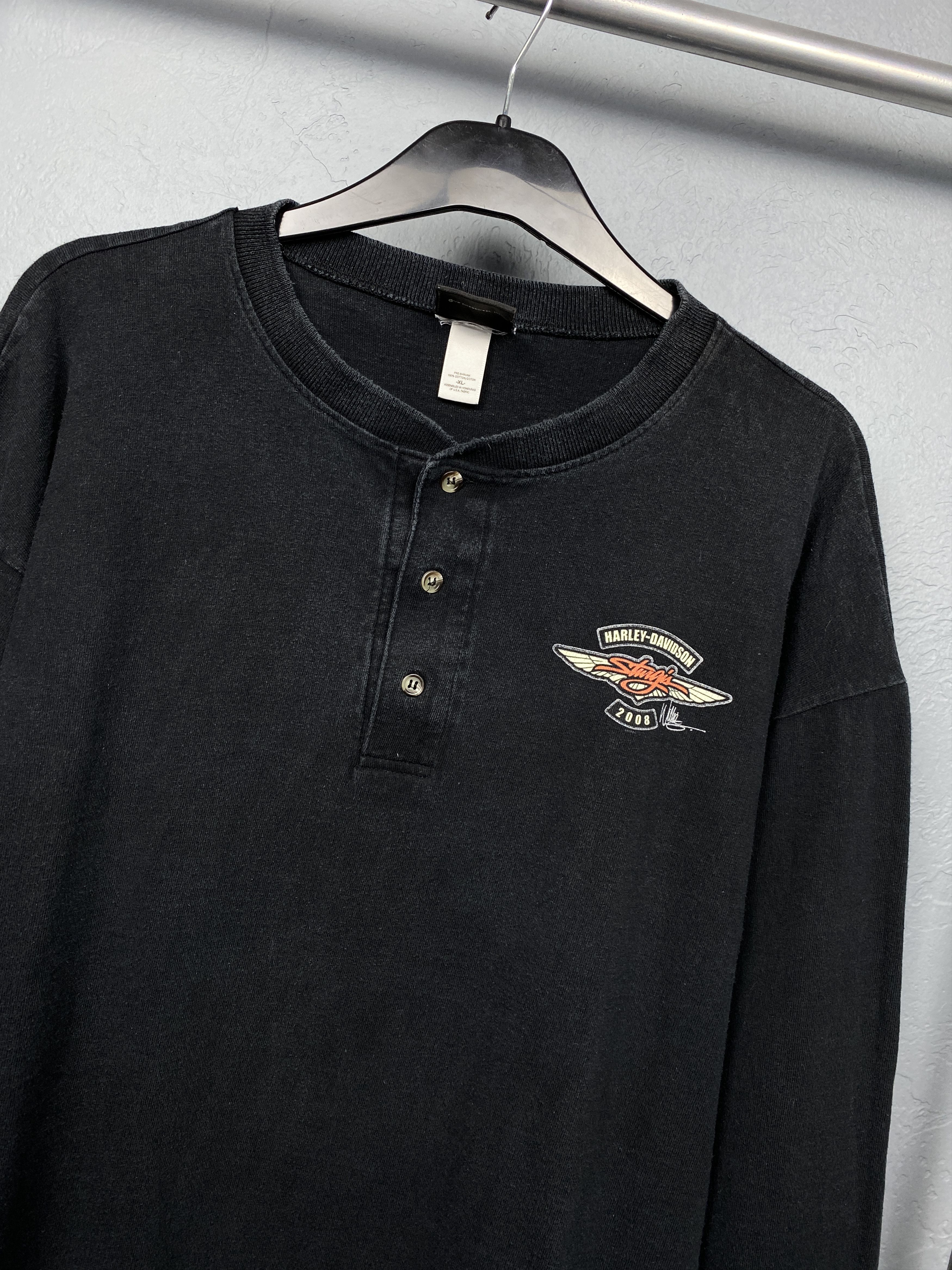 Harley Davidson Harley Davidson 2008 Vintage Long Sleeve T-Shirt Tee Size US XL / EU 56 / 4 - 5 Thumbnail