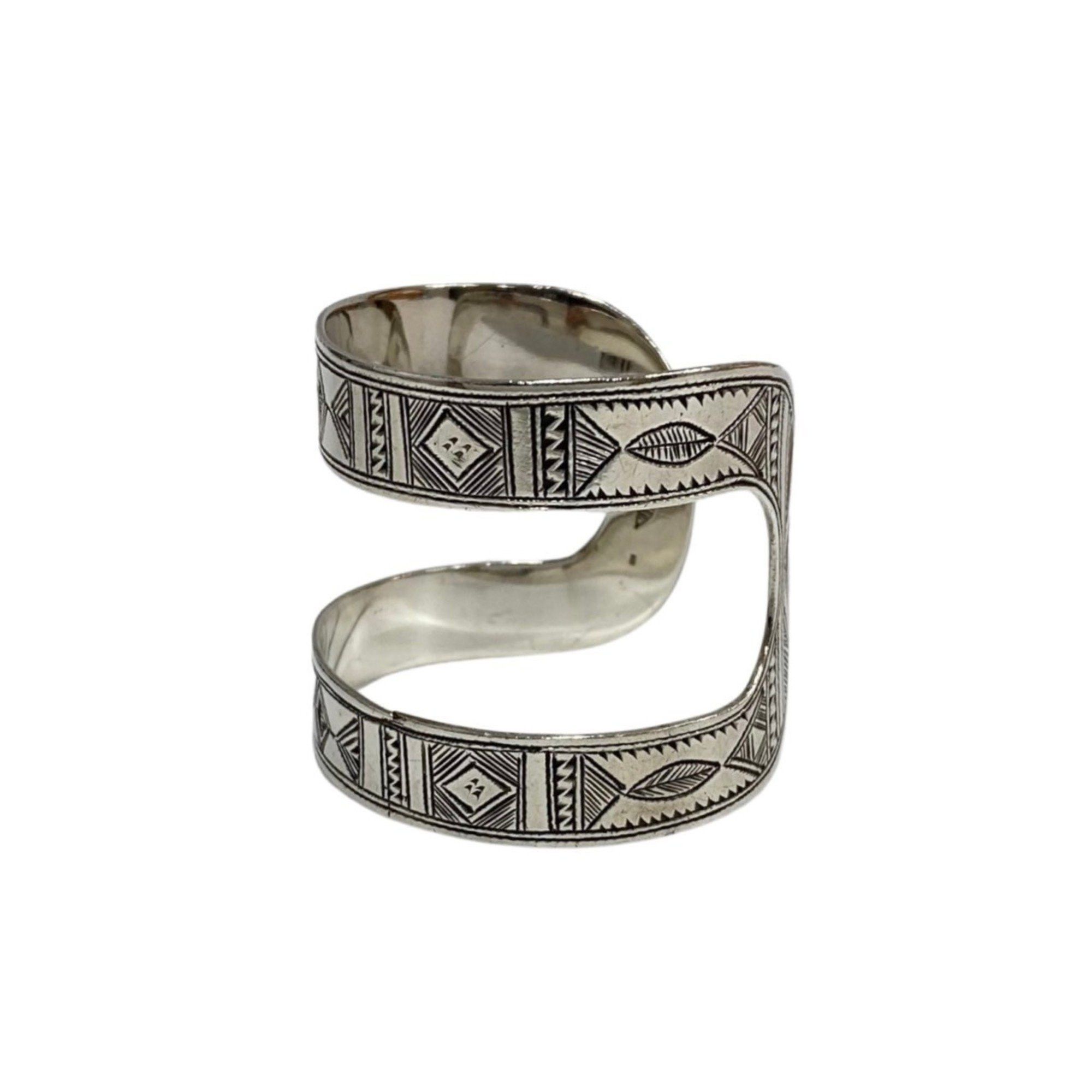 image of Hermes Touareg Silver 925 Bangle Bracelet For Men And Women, 17900, Women's