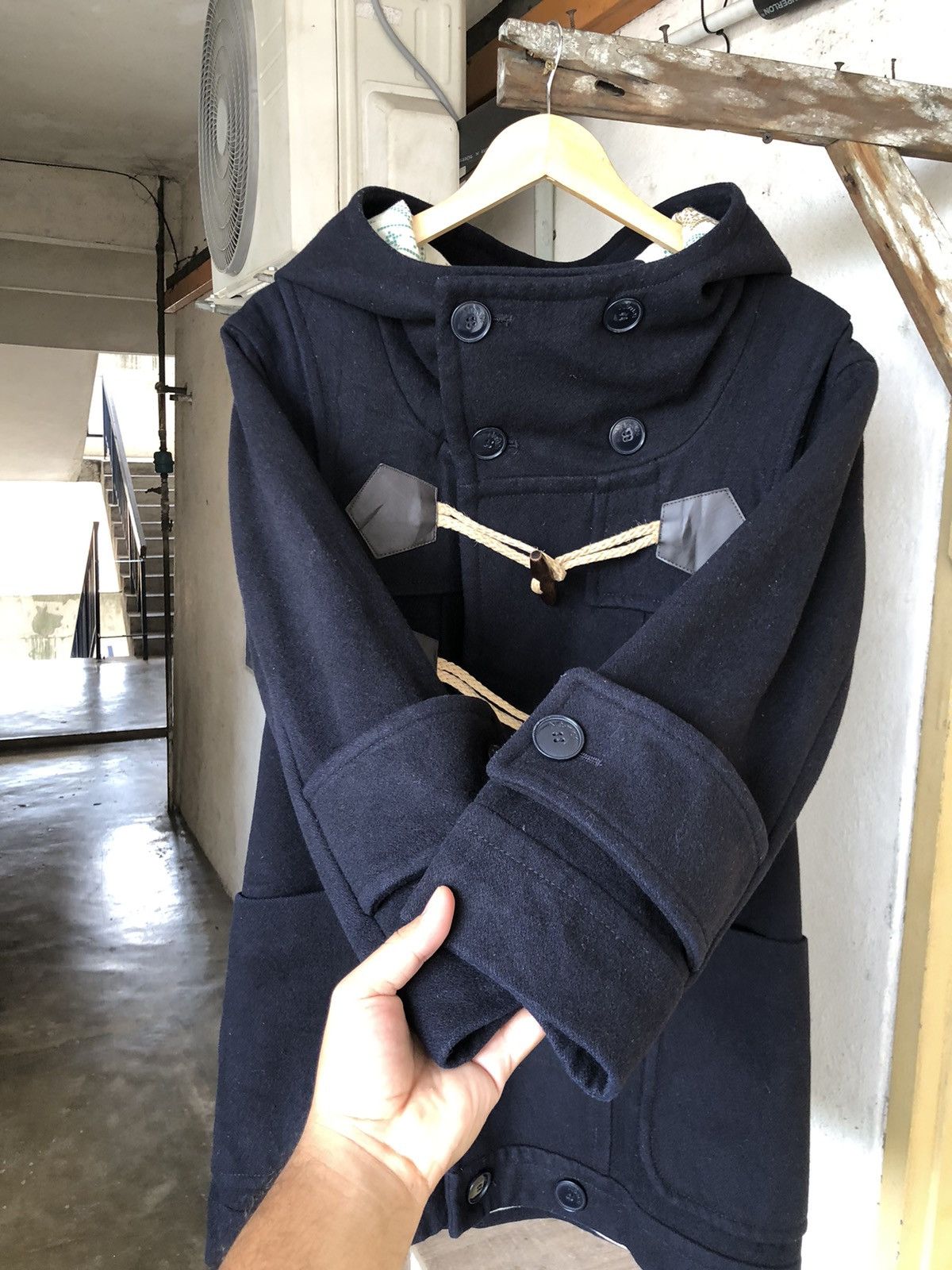 Issey Miyake Ne-net by Issey Miyake Wool Duffle Coat Hoodie Size US M / EU 48-50 / 2 - 9 Thumbnail