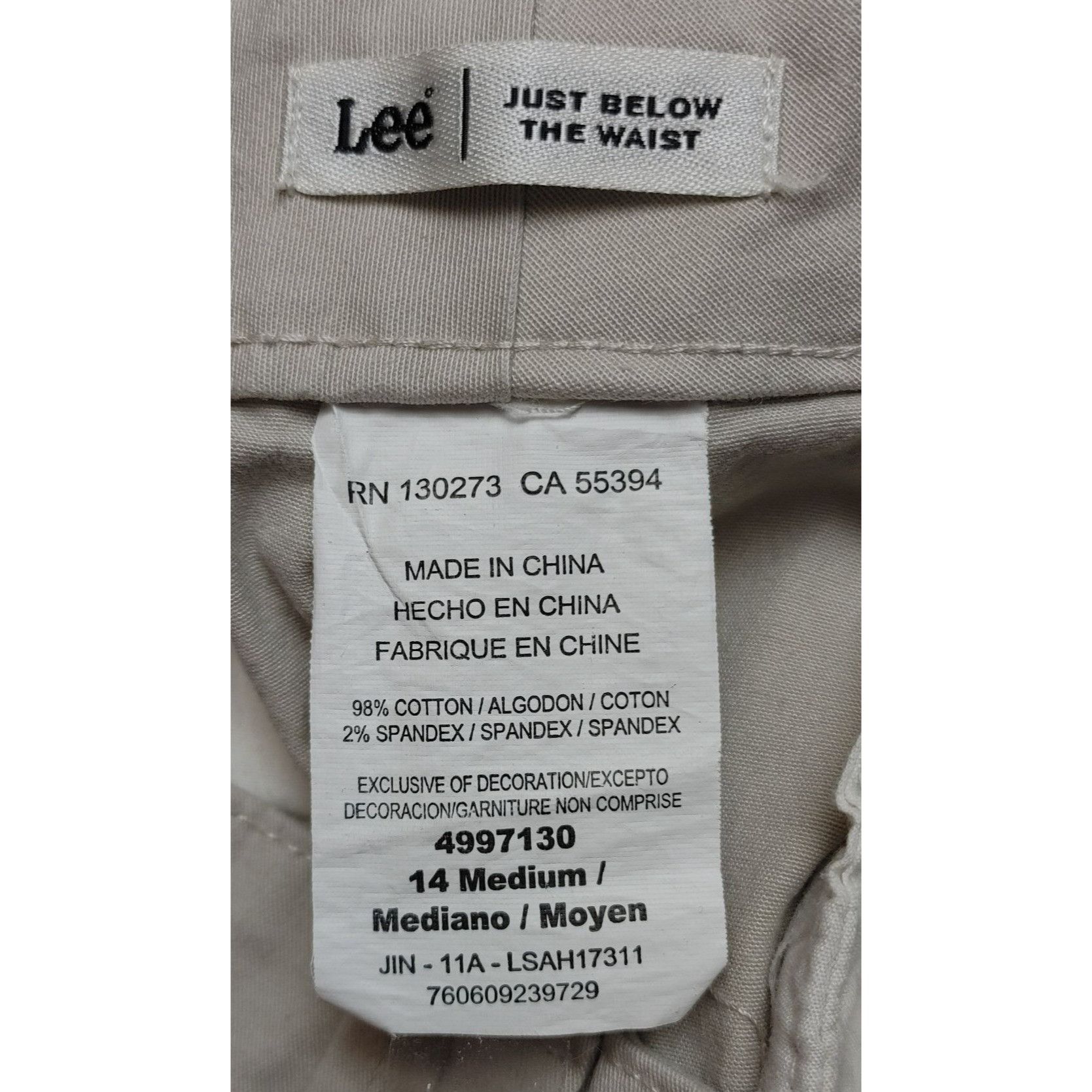 Lee Lee | Just Below The Waist Women's Off White Denim Capri Jea Size 36" / US 14 / IT 50 - 3 Thumbnail