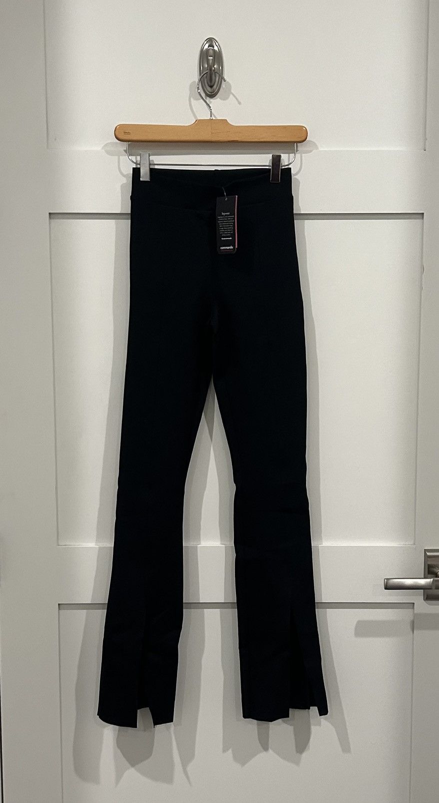 image of Commando Neoprene Split Front Pants in Black, Women's (Size 26)