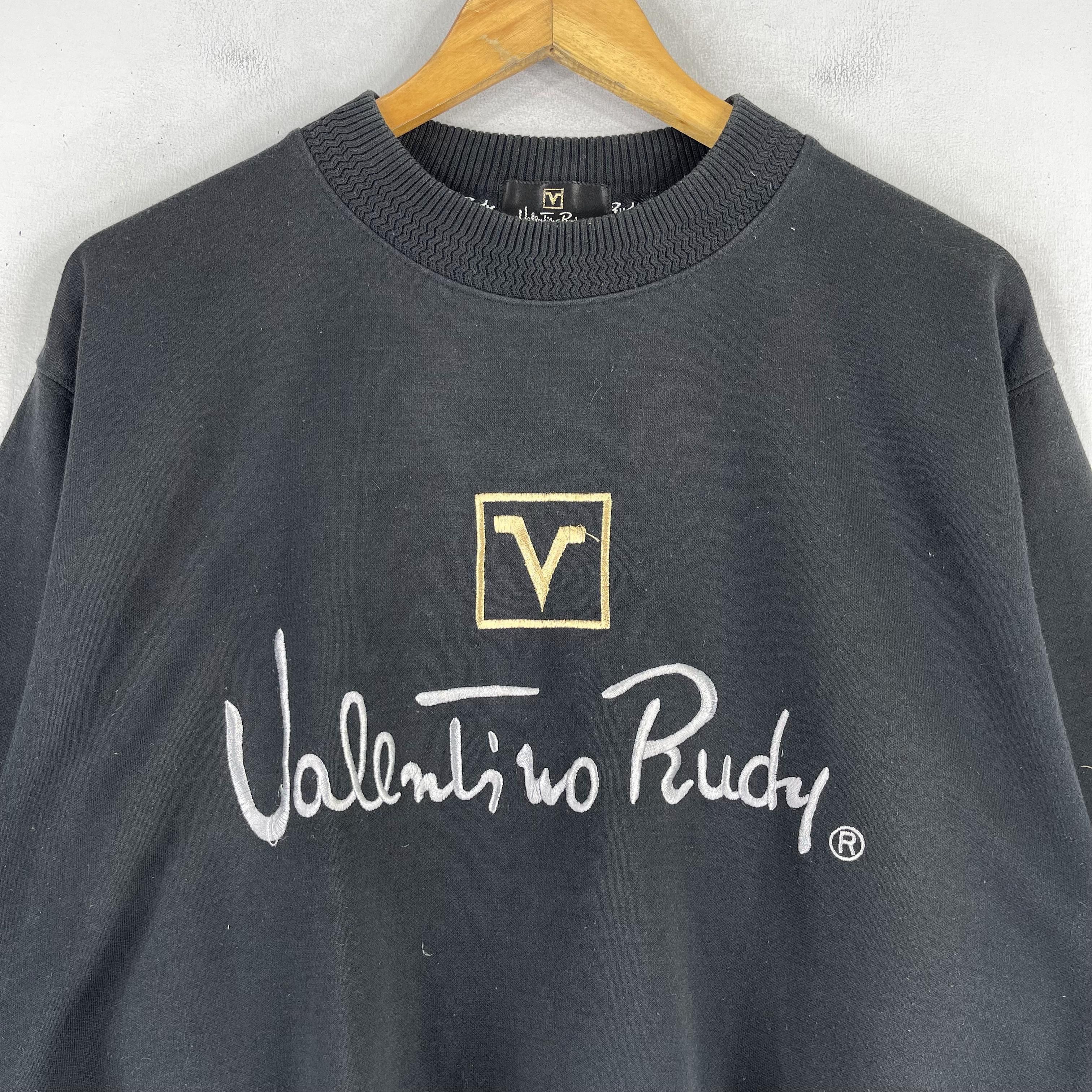 Designer × Vintage VALENTINO RUDY Spellout Embroidery Crewneck Sweatshirt Size US M / EU 48-50 / 2 - 2 Thumbnail