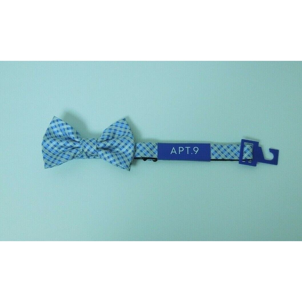 Apt. 9 Apt. 9 Cailin Check Blue Silver Bow Tie Size ONE SIZE - 1 Thumbnail