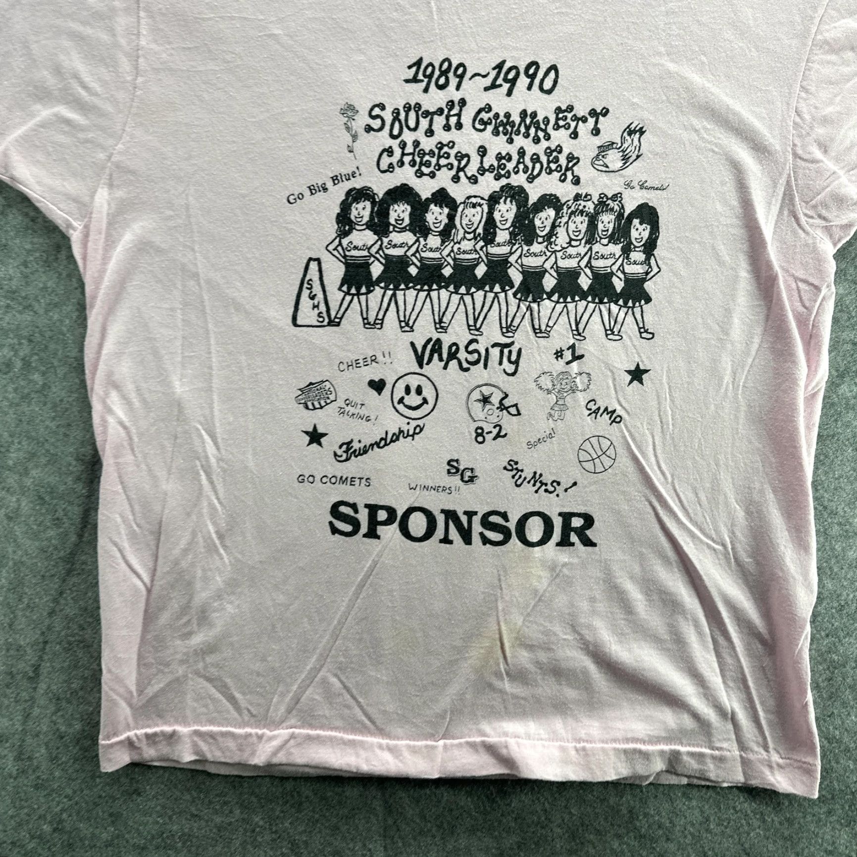 Other VINTAGE South Gwinnett Cheerleaders Shirt Mens Large Pink Sponsor Varsity 90s Go Big Blue Sports T-Shirt Mens L Size US L / EU 52-54 / 3 - 5 Thumbnail