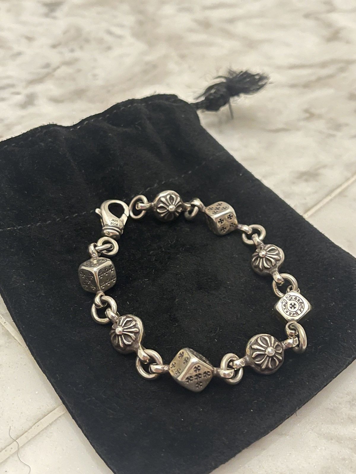 Chrome Hearts RARE ! Chrome hearts dice and crossball bracelet 7” long Size ONE SIZE - 1 Thumbnail