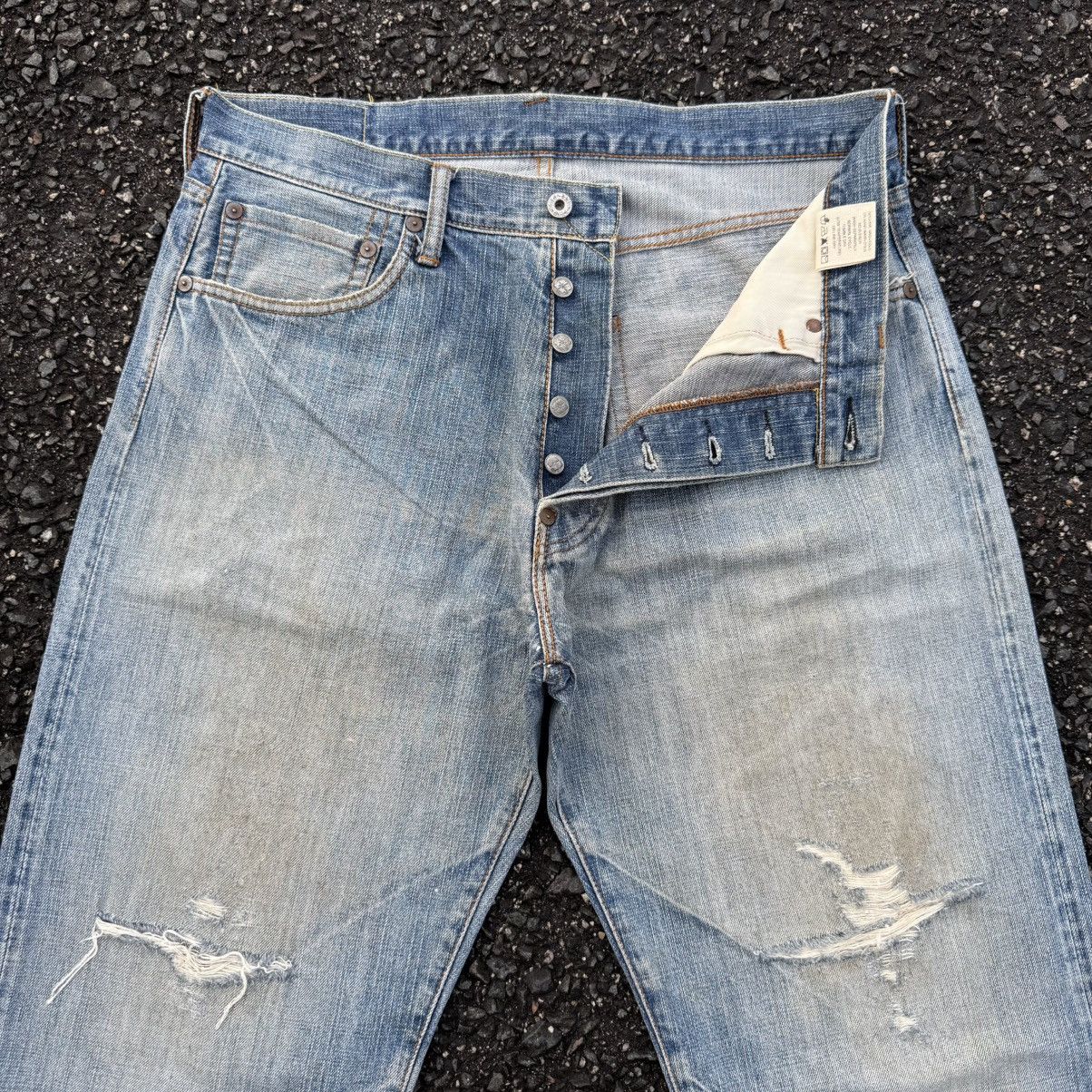 Japanese Brand Vintage EVISU button fly rippep rusty denim Size US 36 / EU 52 - 12 Thumbnail