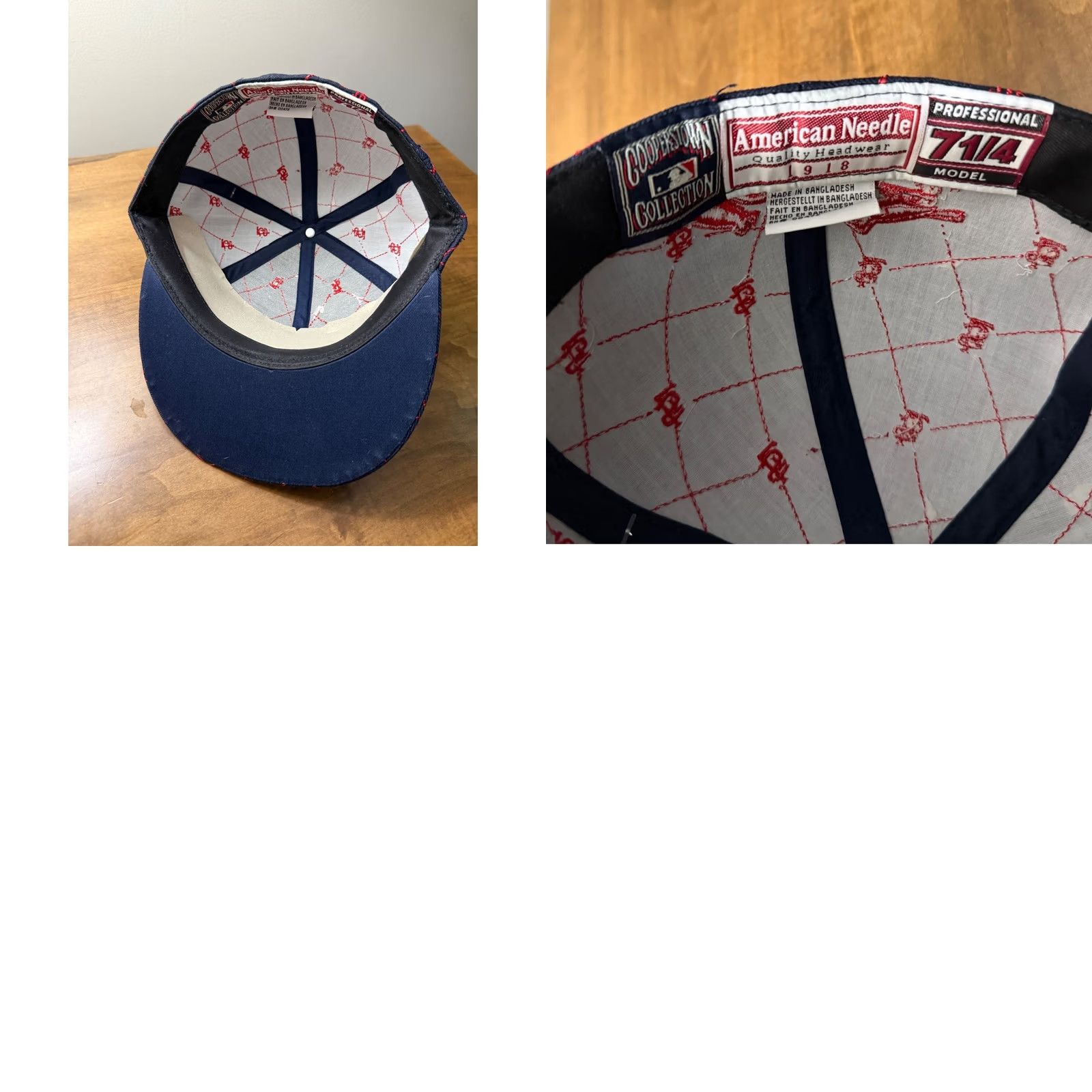 American Needle St Louis Cardinals Hat Mens 7 1/4 Navy Quilted Fitted MLB American Needle AOP Size ONE SIZE - 8 Thumbnail